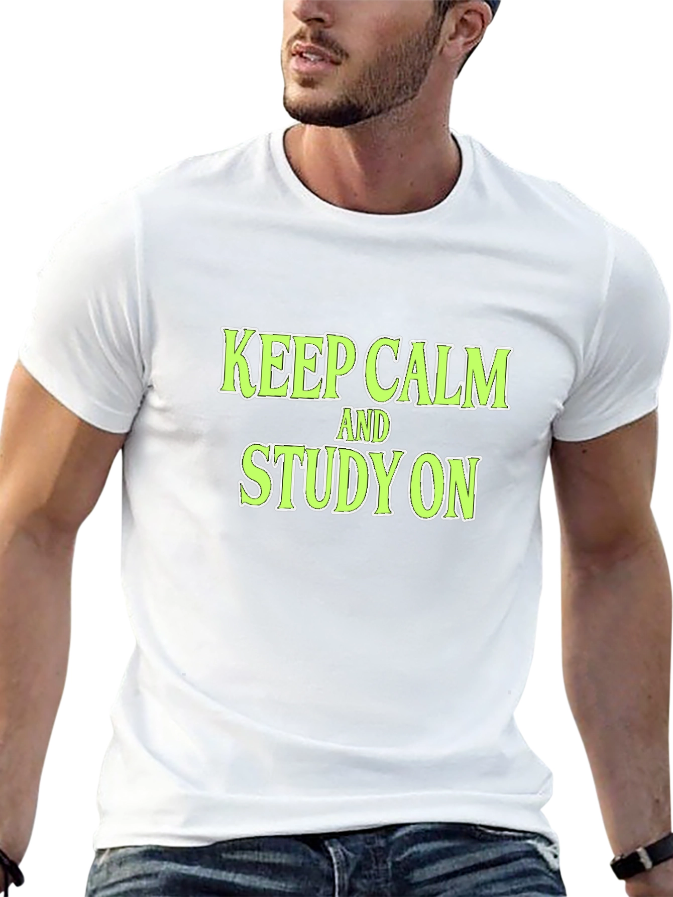 Keep Calm and Study On Black T-Shirt