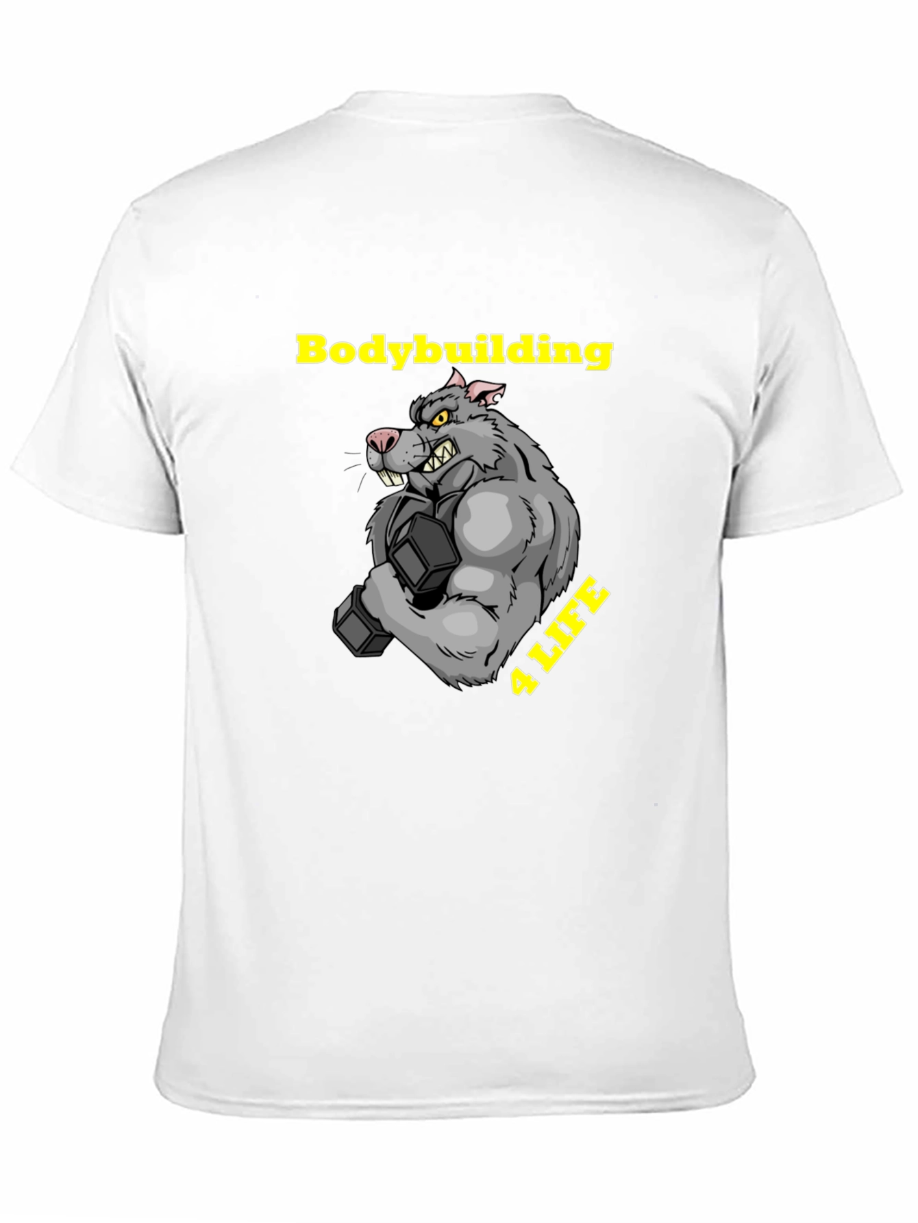 Bodybuilding Rat Black T-Shirt