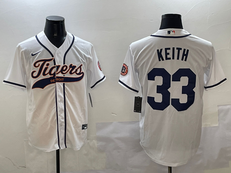 Men's Detroit Tigers Colt Keith #33 White Player Jerseys