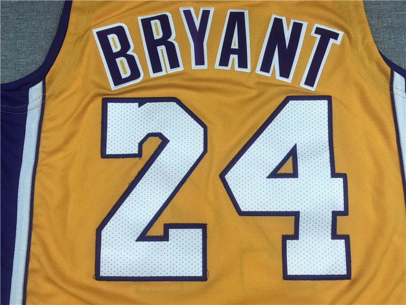 Men's Los Angeles Lakers Kobe Bryant #24 Yellow Swingman Player Jerseys