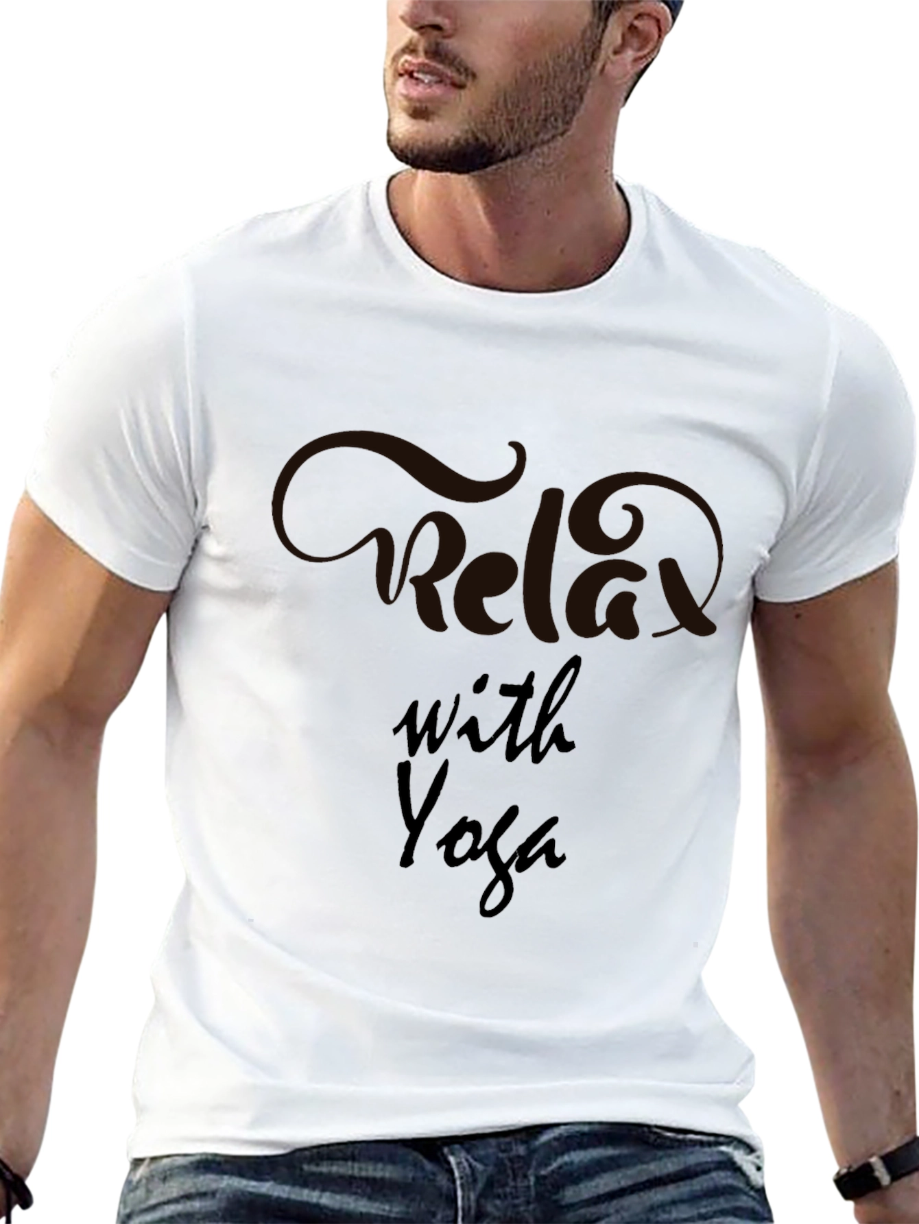 Relax with Yoga Black T-Shirt