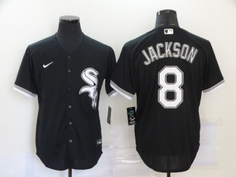Men's Chicago White Sox Bo Jackson #8 Black Replica Baseball Jerseys