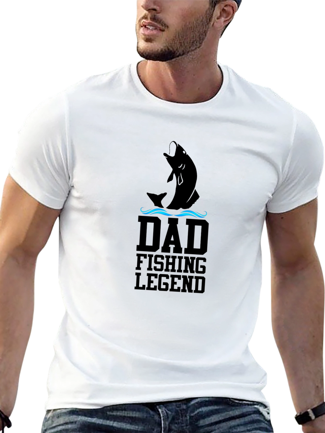 Dad Fishing Legend Graphic T-Shirt