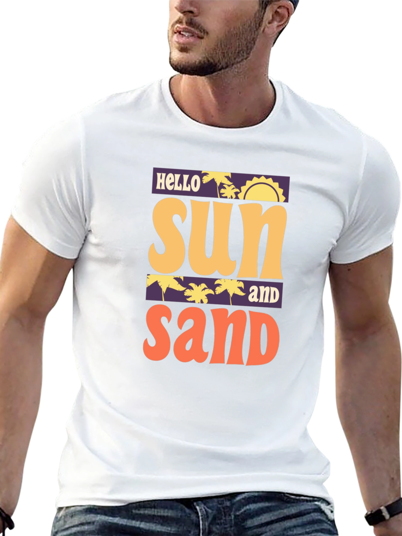 Hello Sun and Sand Graphic Tee