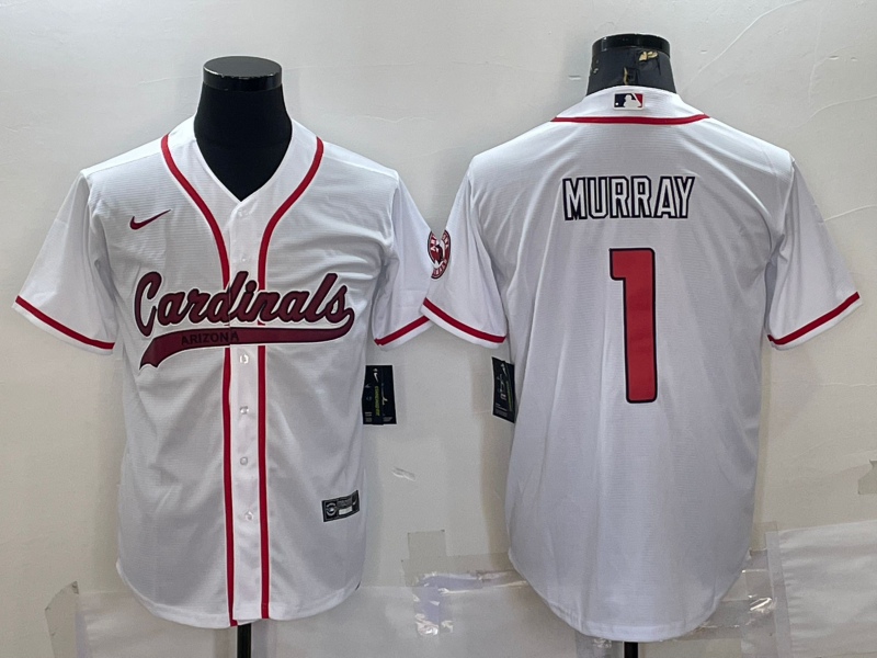 Men's Arizona Cardinals Kyler Murray #1 White Game Jerseys Joint Edition
