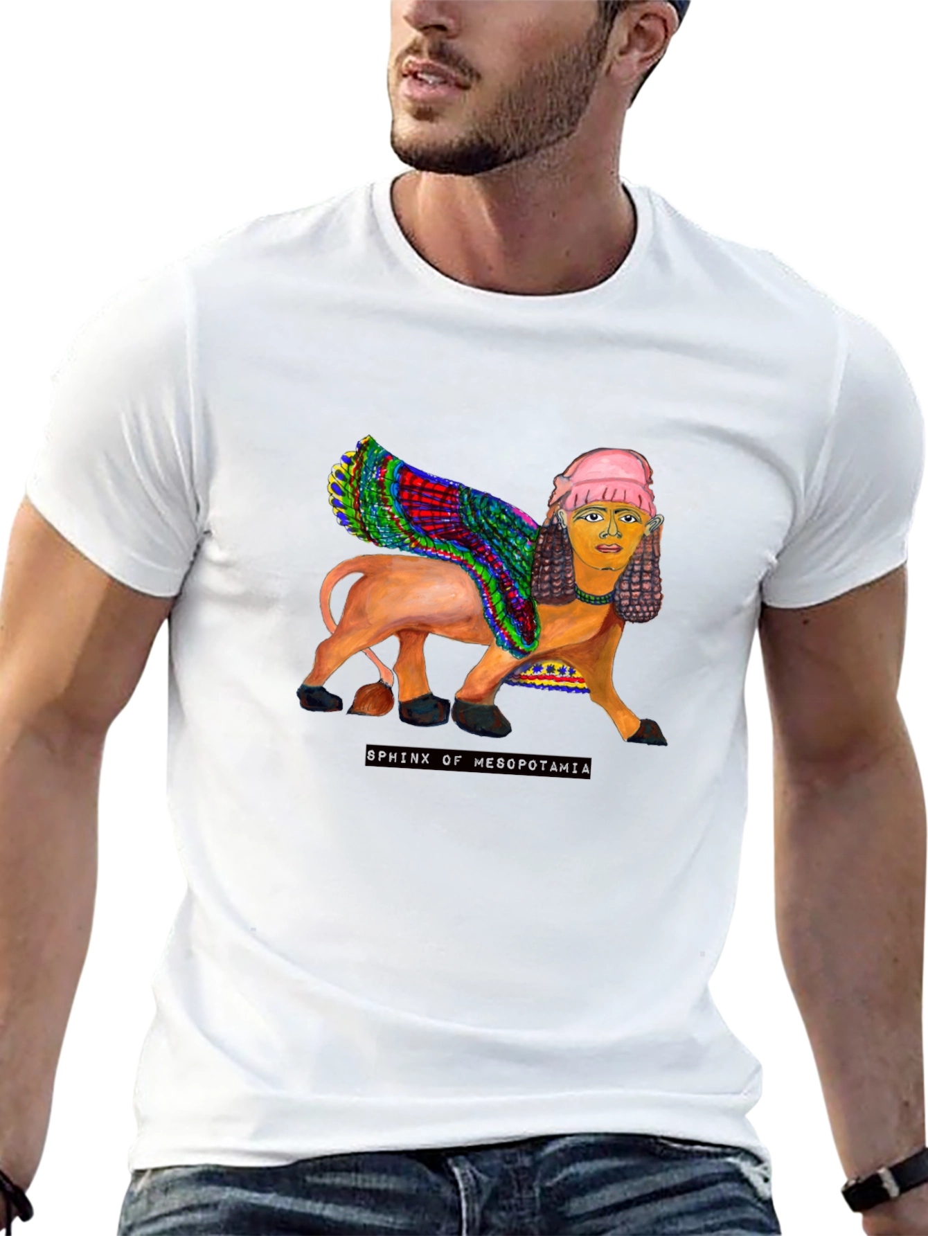 Sphinx of Mesopotamia Graphic Tee - Unique Art T-Shirt