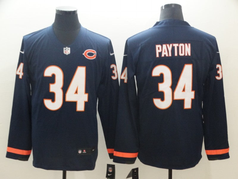 Men's Chicago Bears Walter Payton #34 Navy Game Player Jerseys