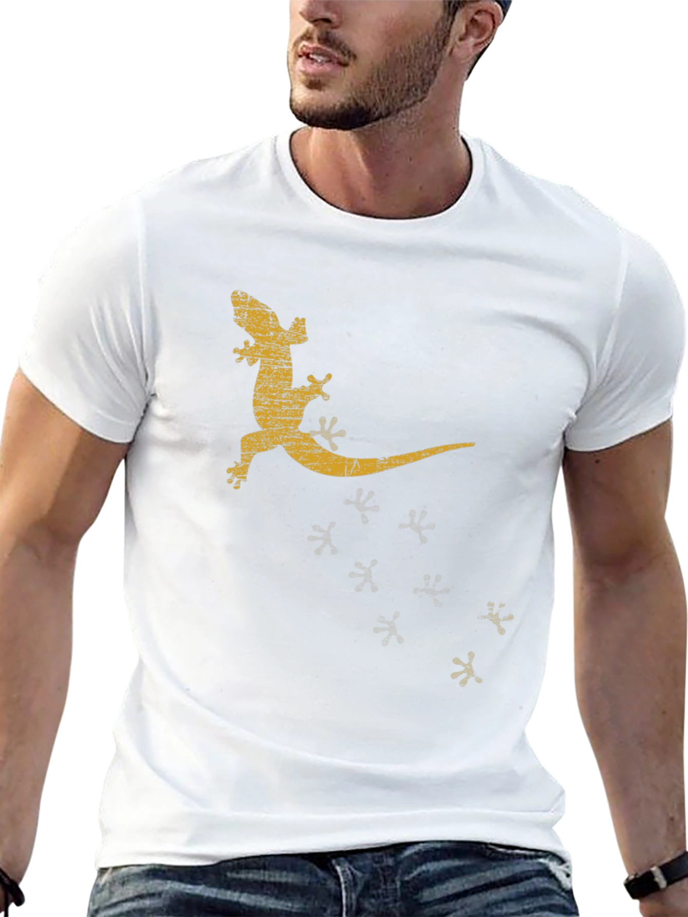 Cool Lizard Graphic Tee - Mens Black T-Shirt