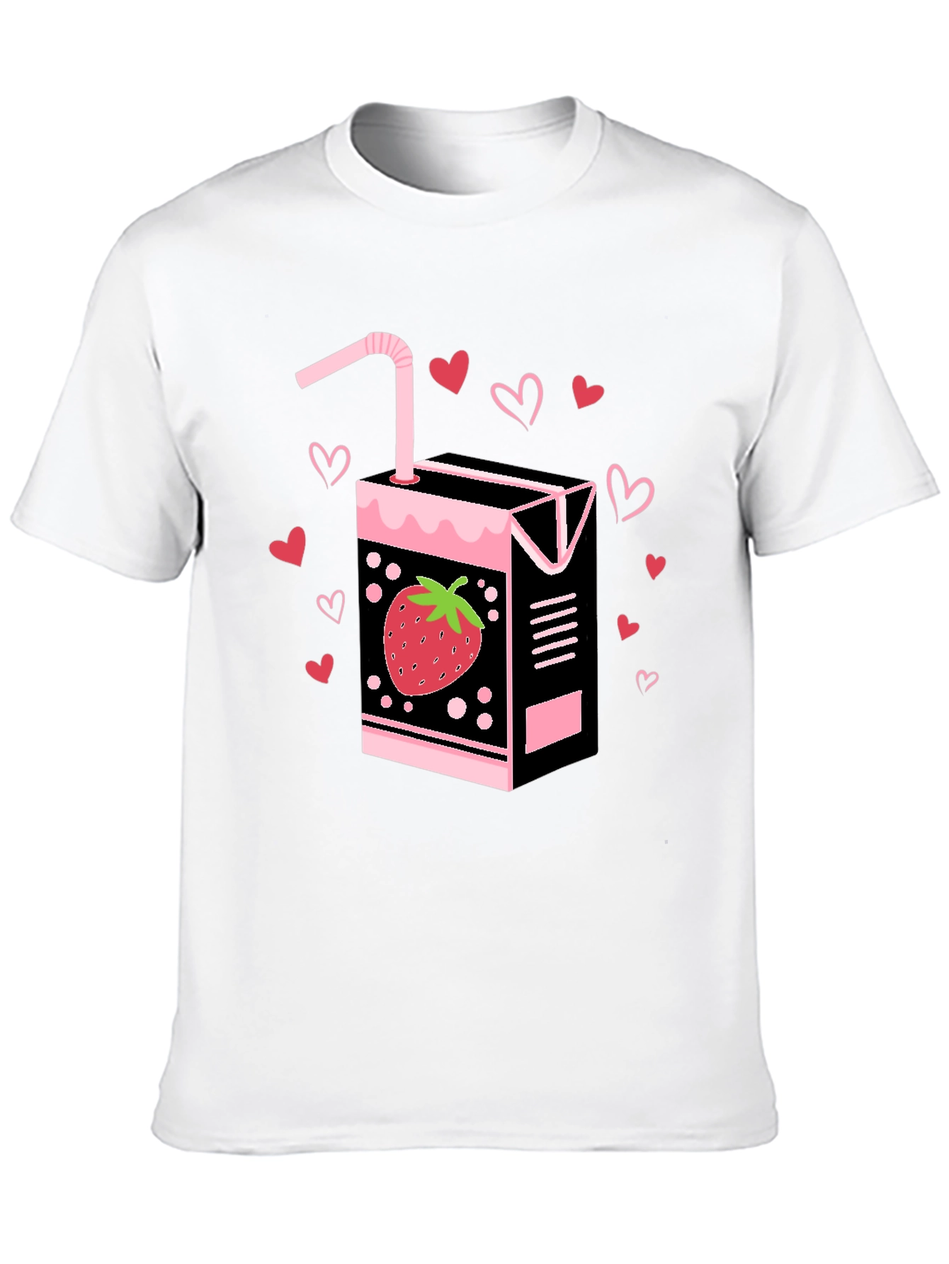 Strawberry Juice Box Graphic Tee - Black