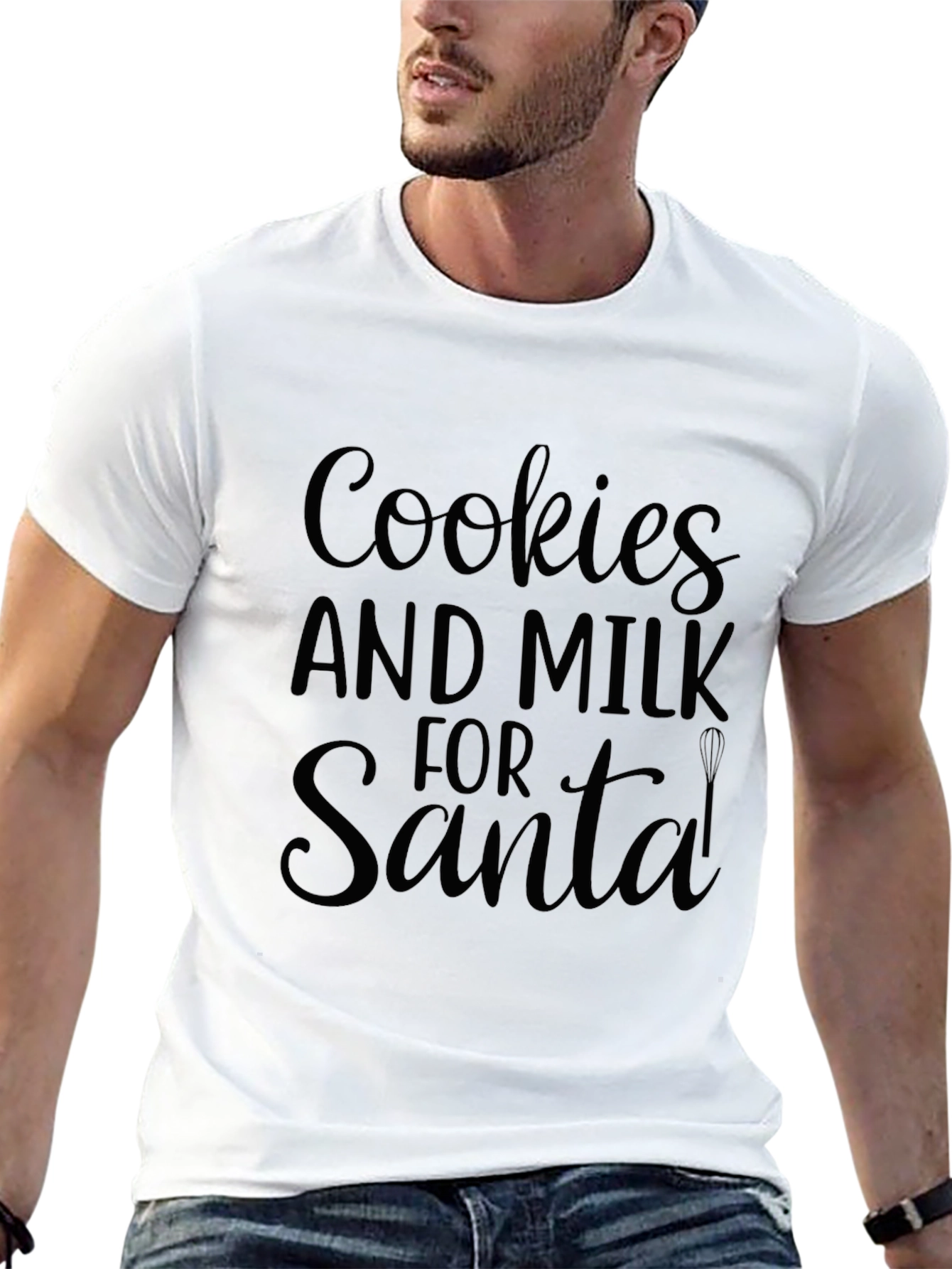 Cookies & Milk For Santa Black T-Shirt