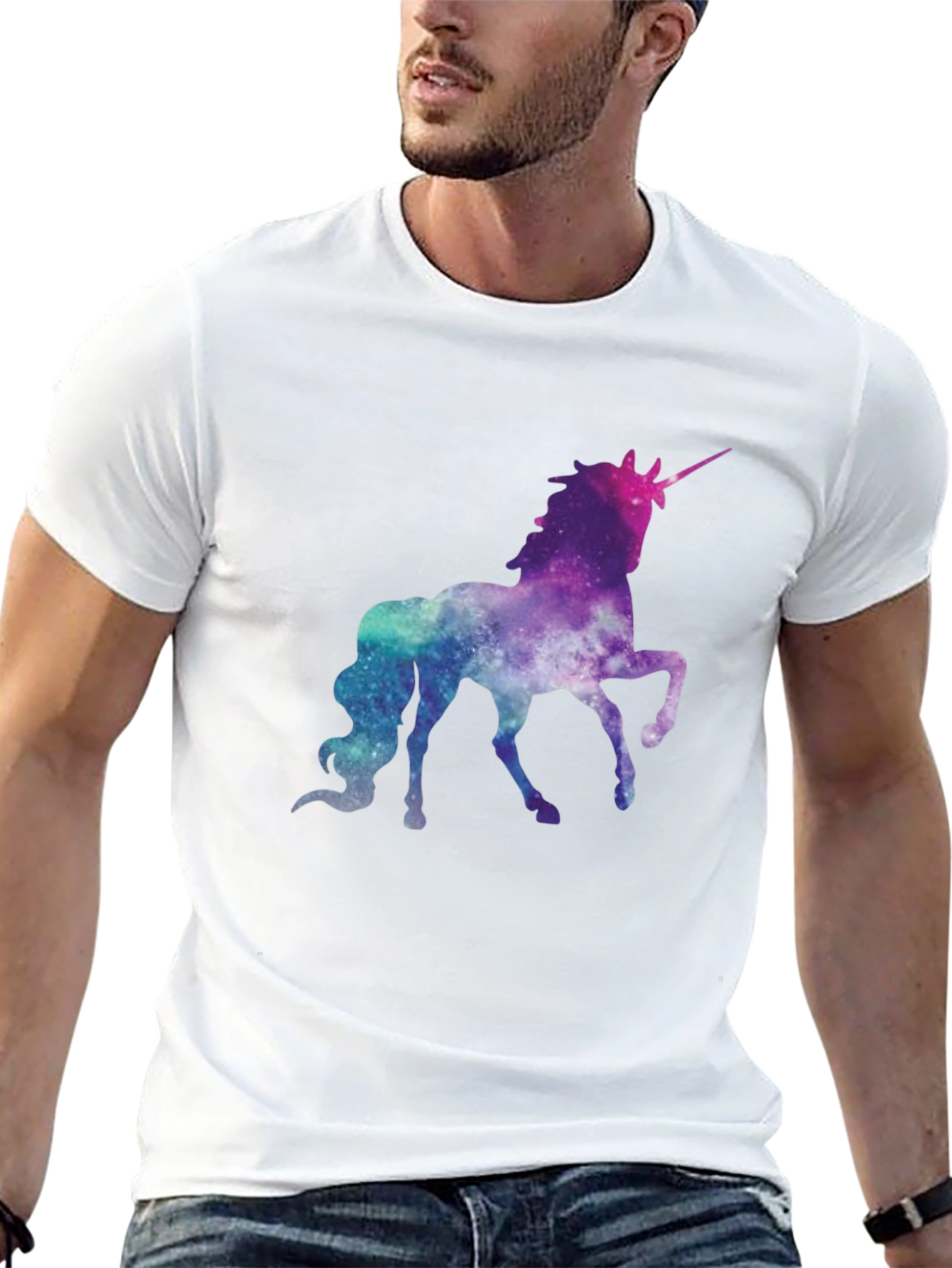 Galaxy Unicorn Black T-Shirt