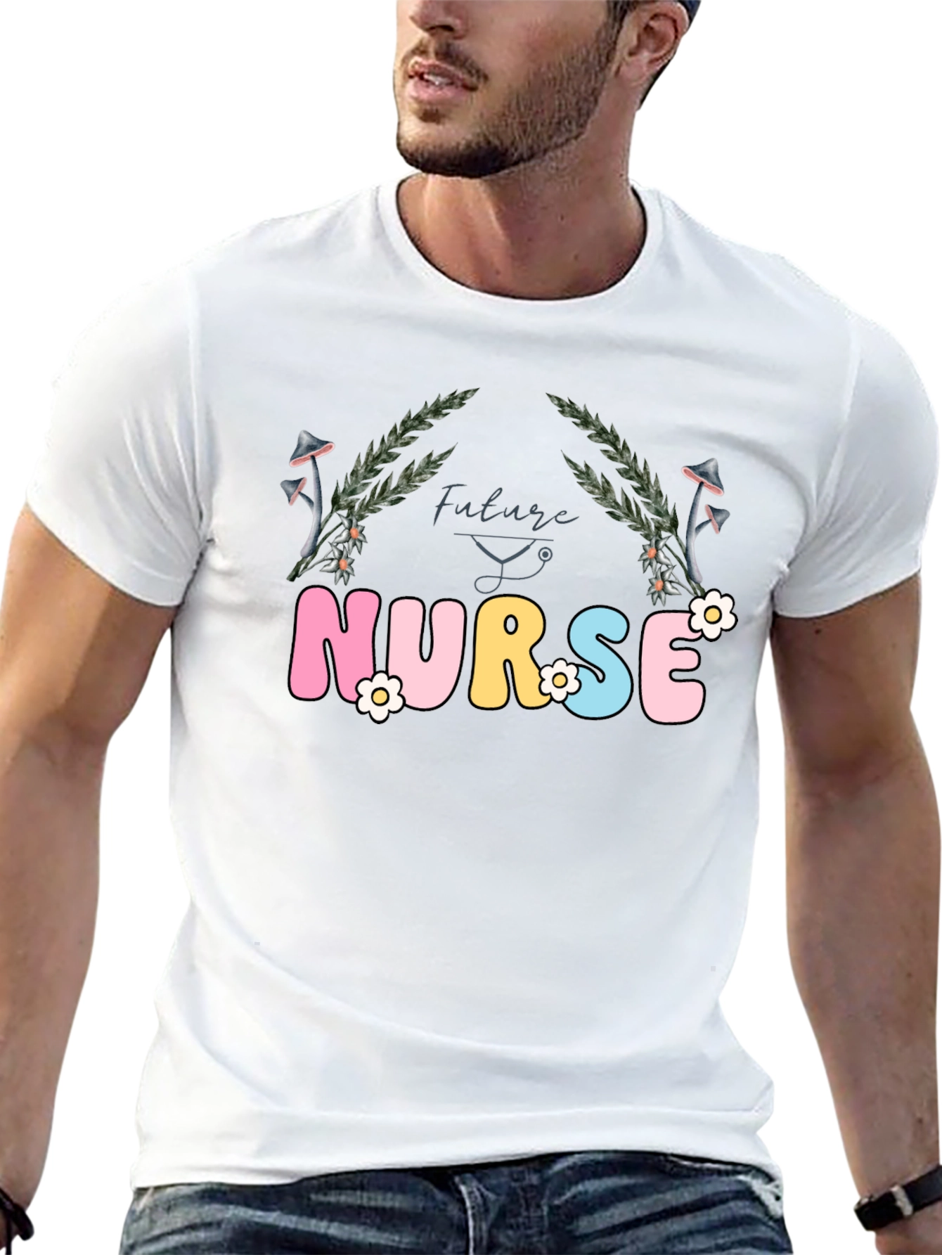Future Nurse T-Shirt - Floral Design