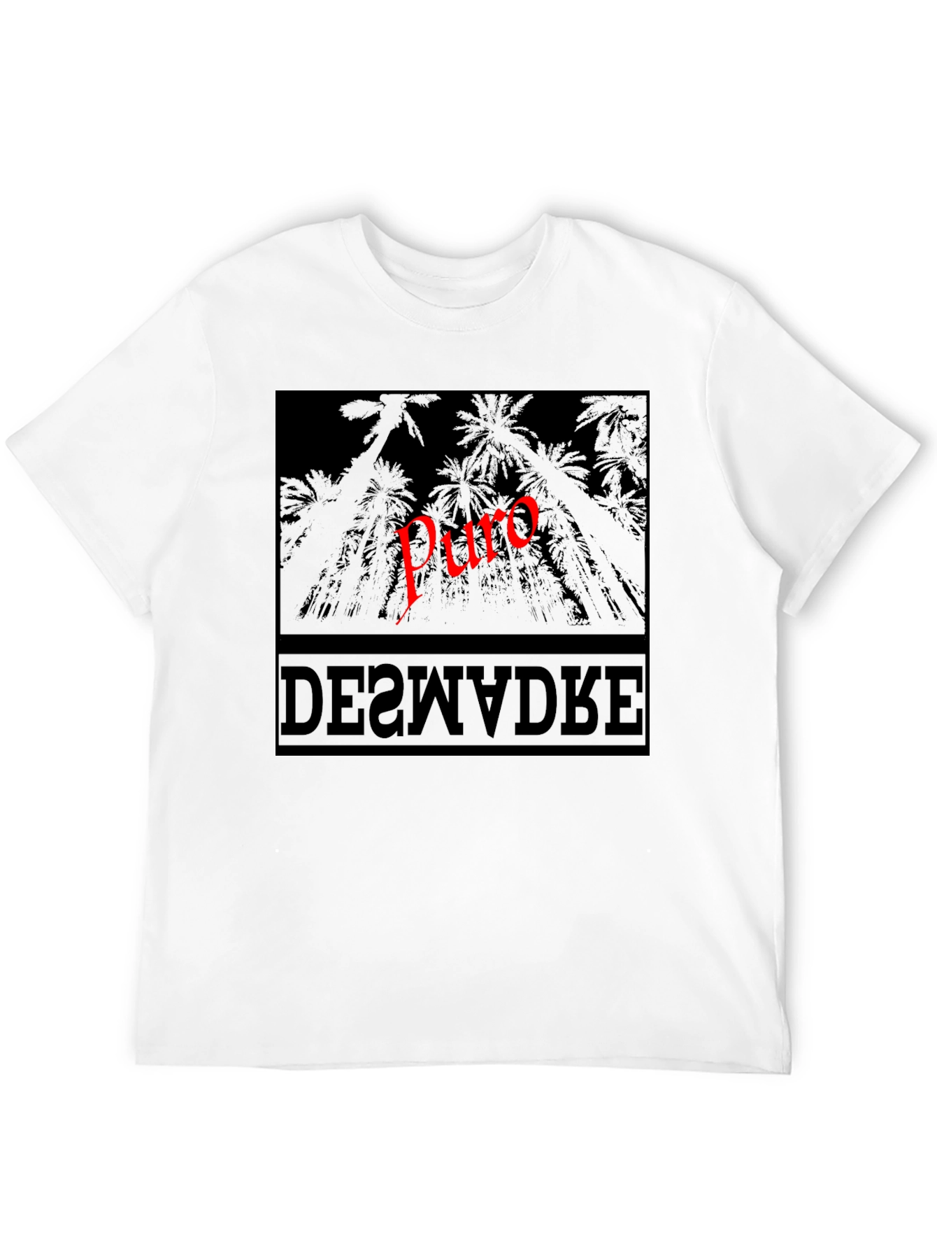 Puro Palm Tree Graphic T-Shirt - Black