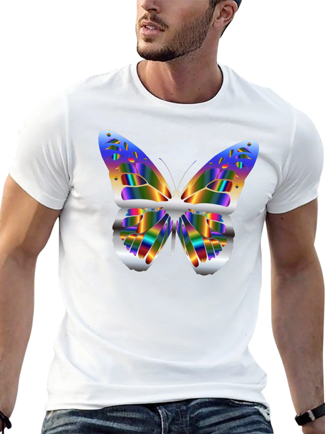 Butterfly Graphic Black T-Shirt