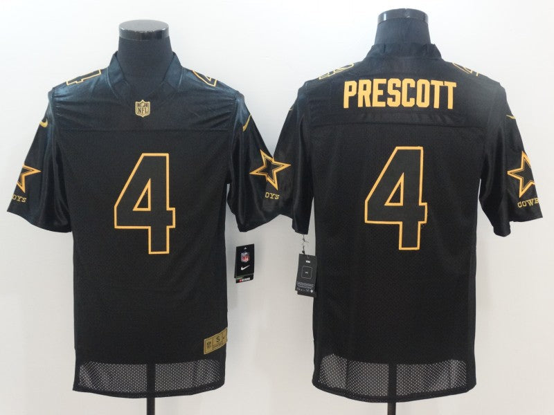 Men's Dallas Cowboys #4 Dak Prescott Black Alternate Game Jerseys