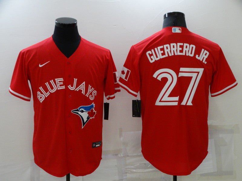 Men's Toronto Blue Jays Vladimir Guerrero Jr. #27 Red Replica Baseball Jerseys