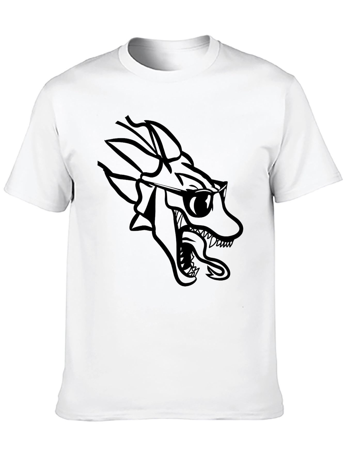 Cool Wolf Graphic T-Shirt - Black Cotton Tee