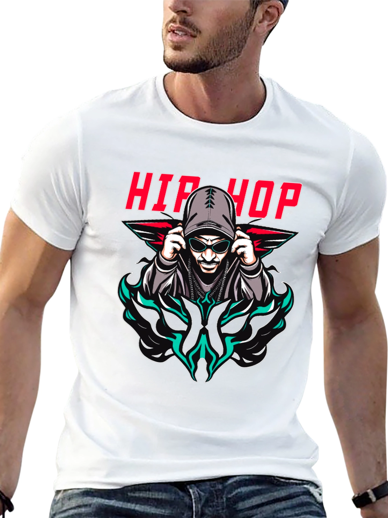 Hip Hop Graphic Print T-Shirt