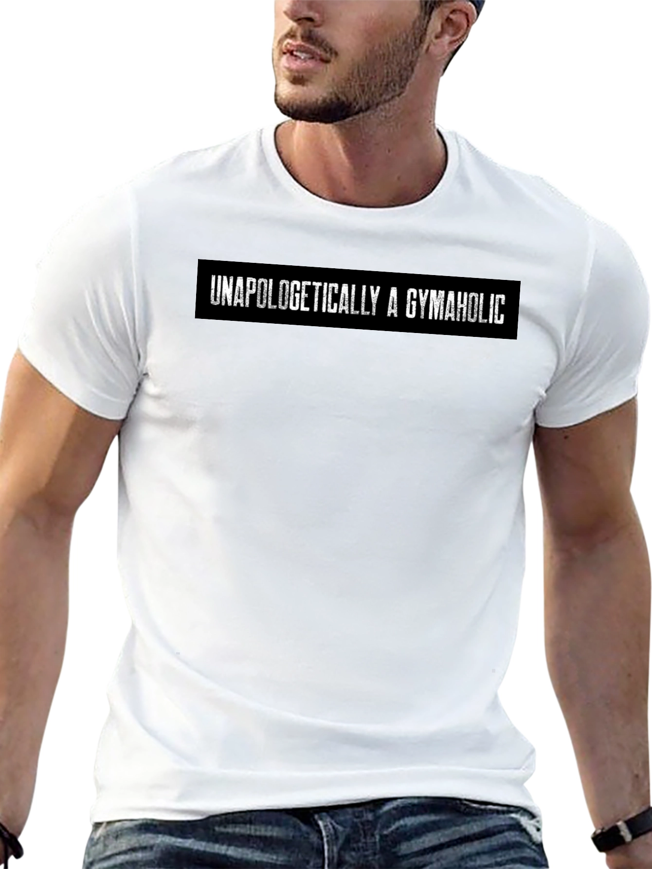 Unapologetically A Gymaholic Graphic Tee - Black