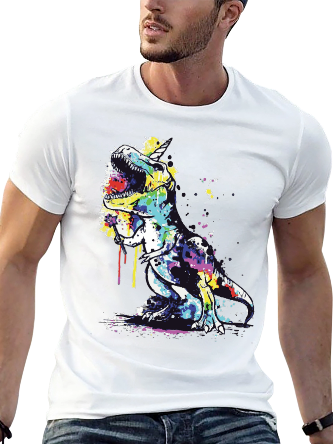Colorful Dino T-Rex T-Shirt