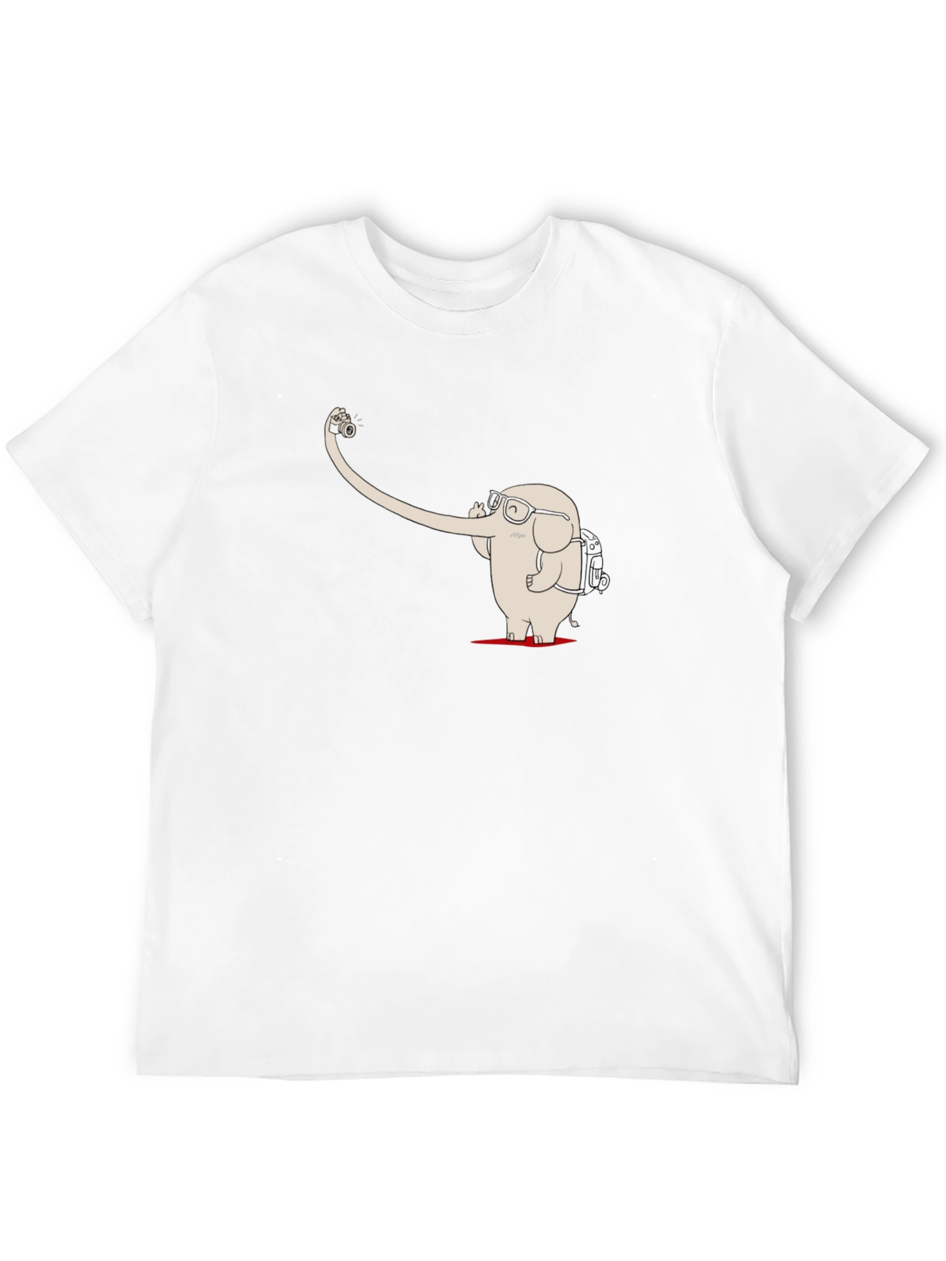 Elephant Selfie Black T-Shirt - Unique Graphic Tee