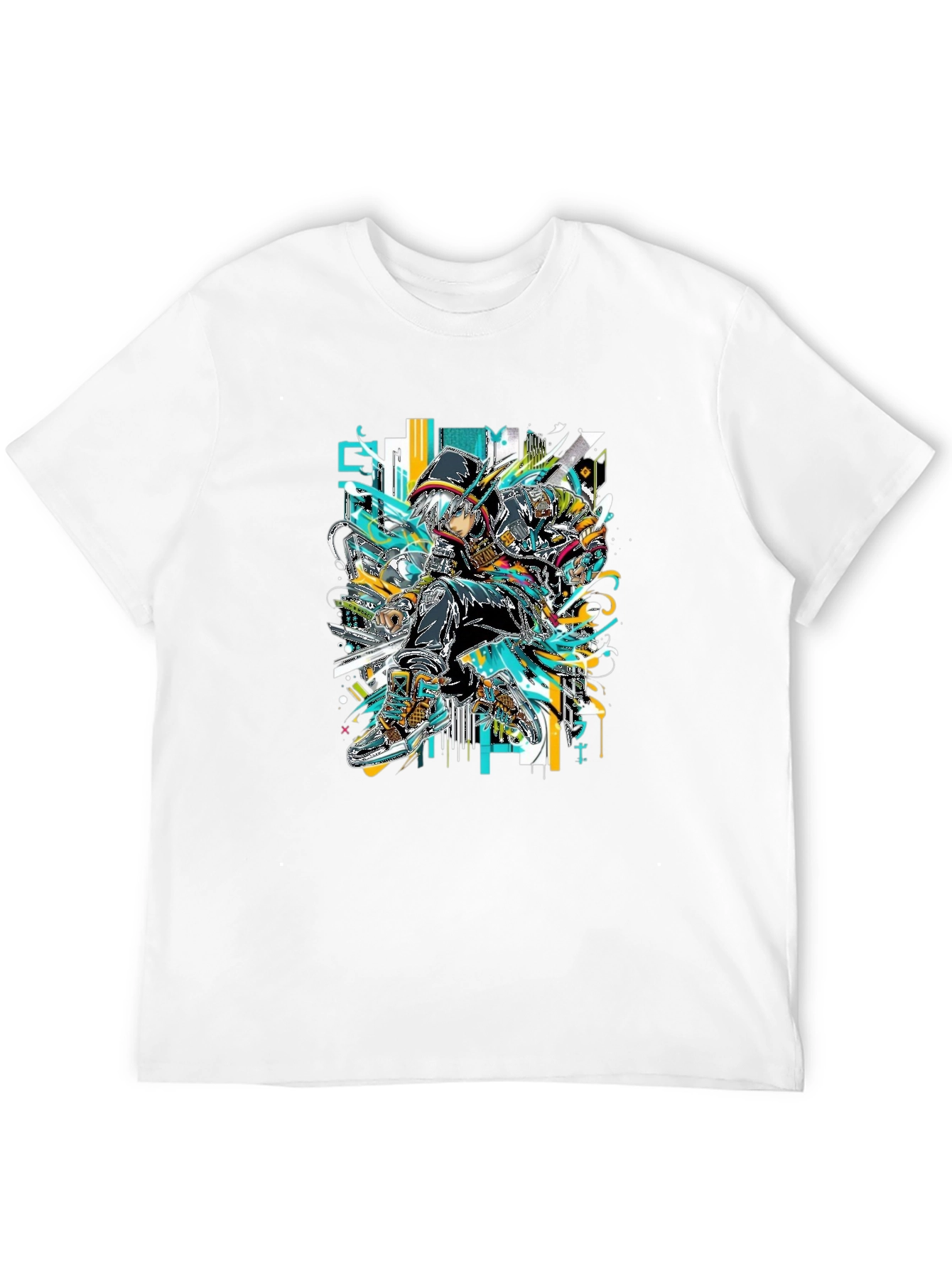 Anime Graphic Black T-Shirt