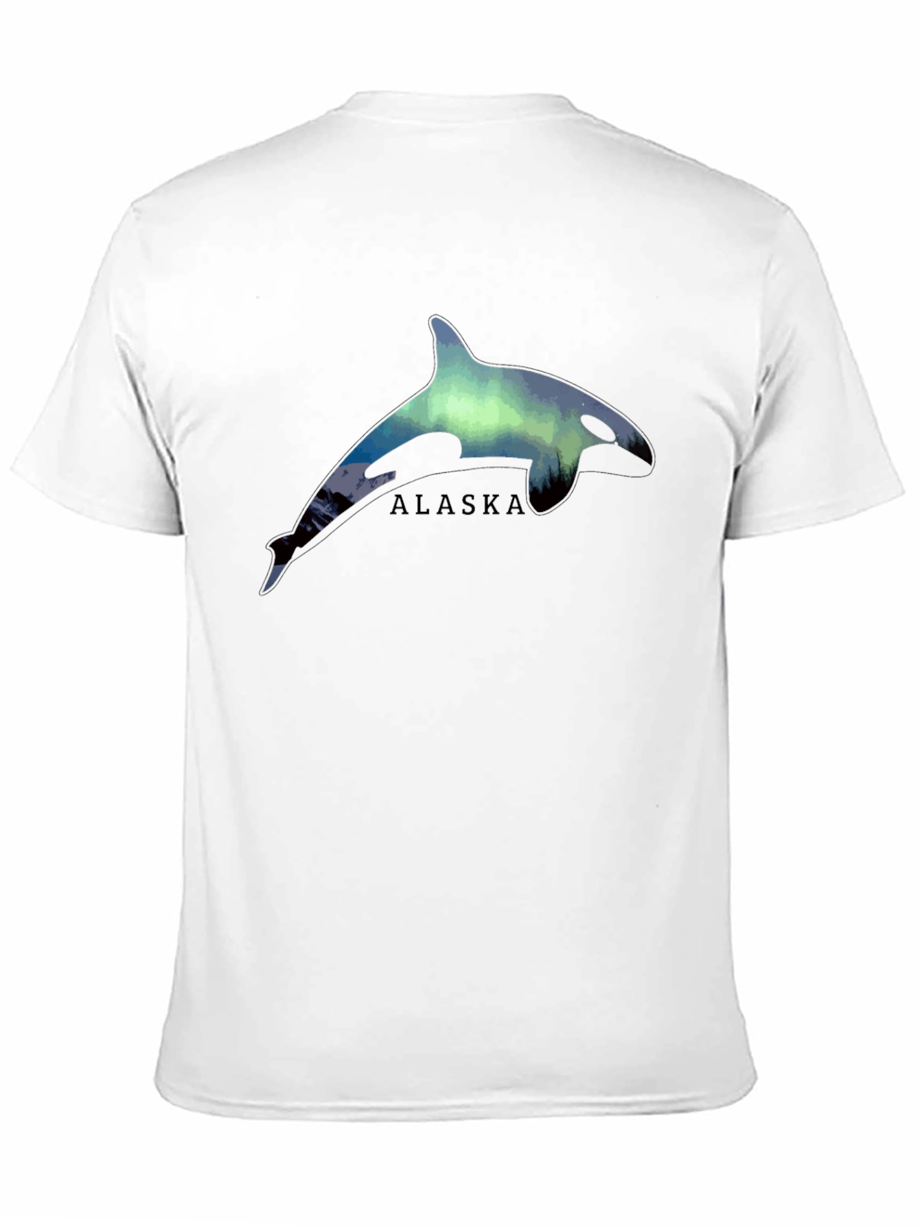Alaska Orca Northern Lights Graphic T-Shirt