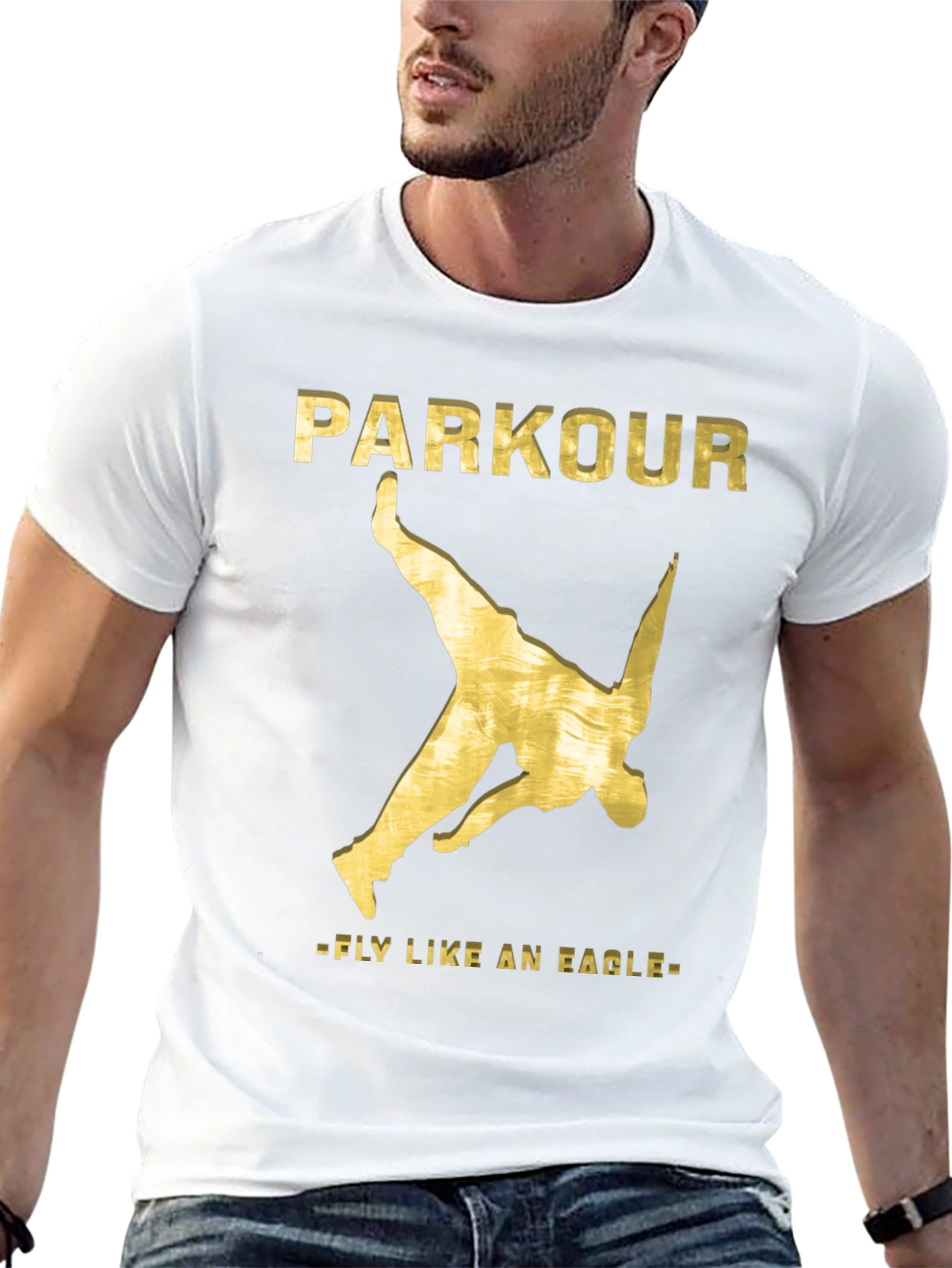 Parkour Fly Like An Eagle Black T-Shirt