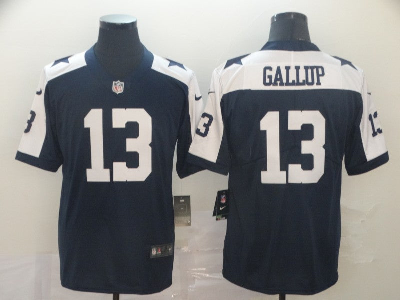 Men's Dallas Cowboys Michael Gallup #13 Navy Game Jerseys