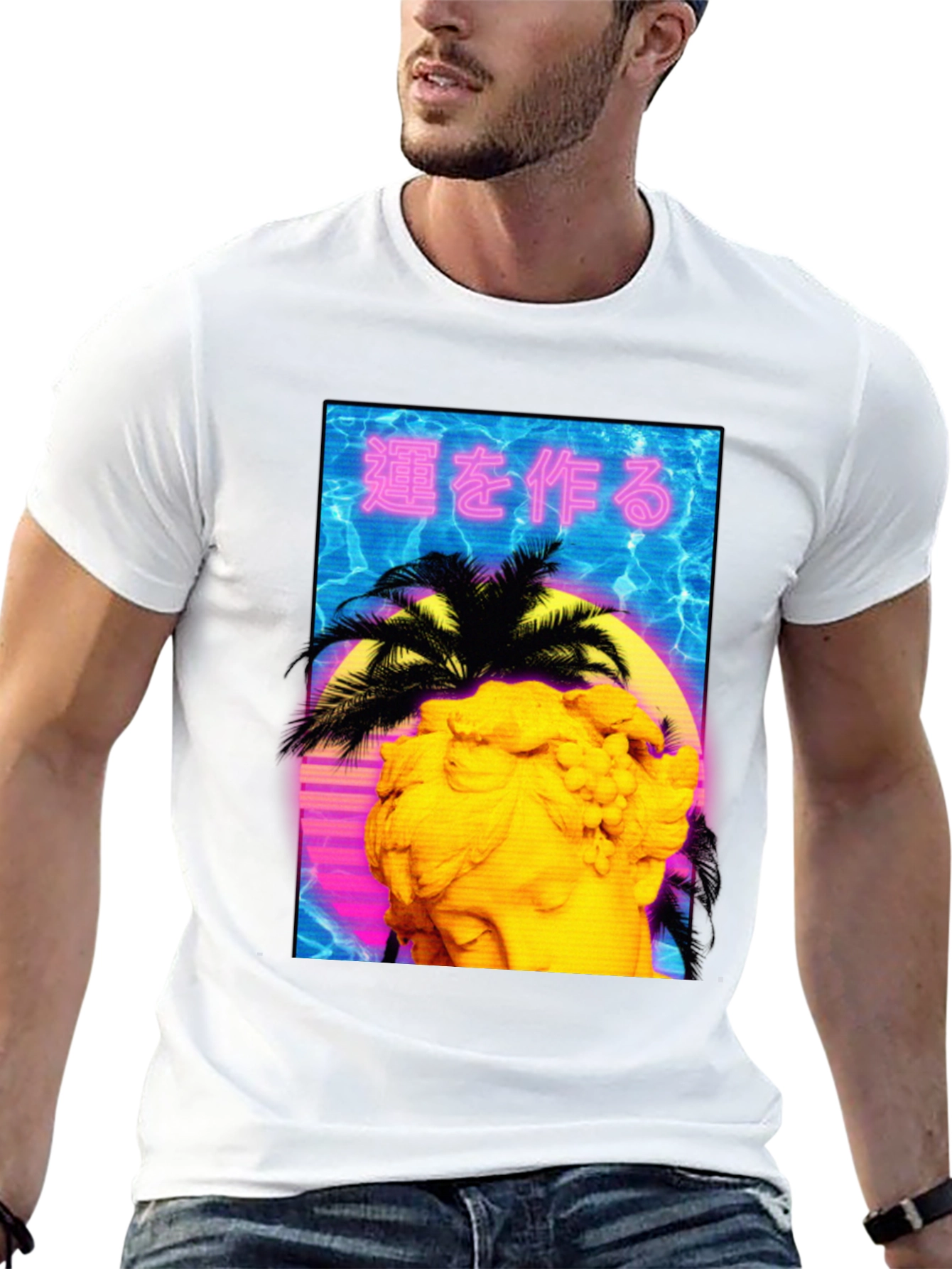 Vaporwave Statue Graphic Tee