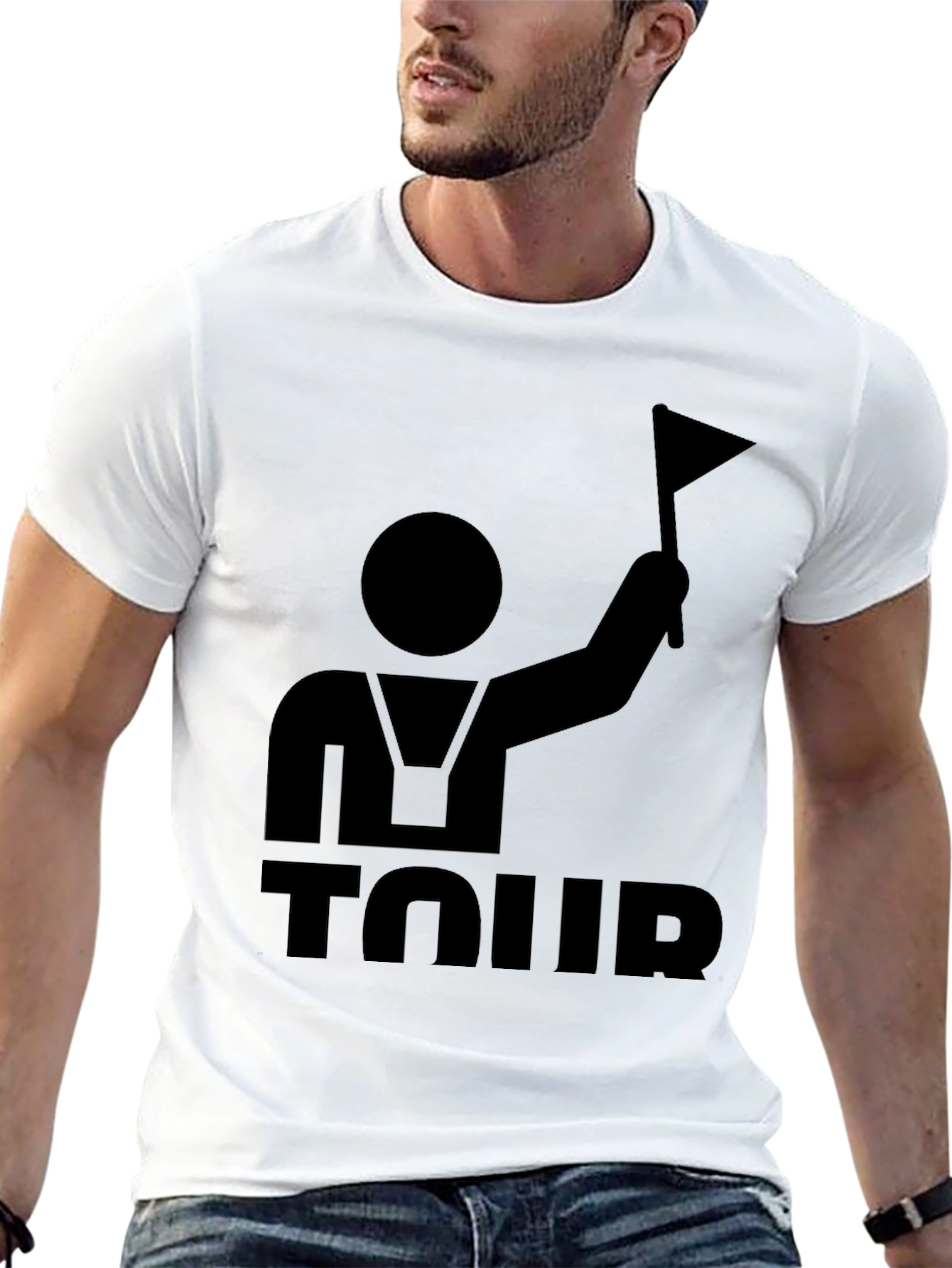 Mens Black Tour Graphic T-Shirt