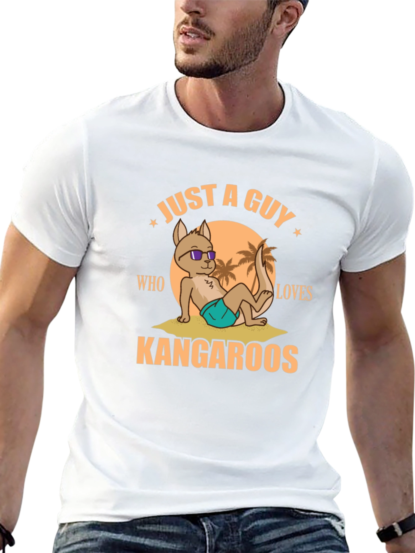 Just a Guy Who Loves Kangaroos T-Shirt
