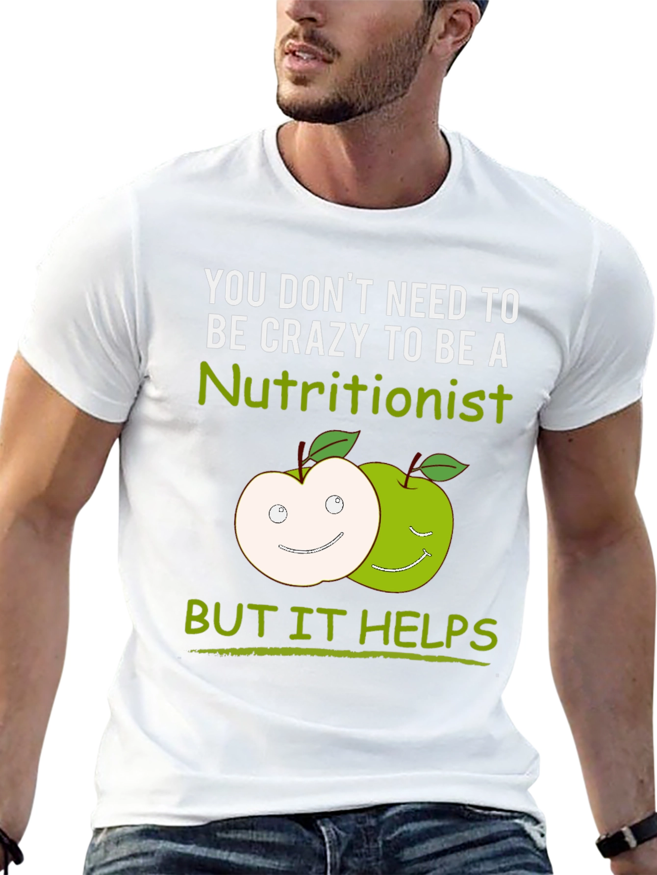 Nutritionist Crazy Apple Graphic T-Shirt