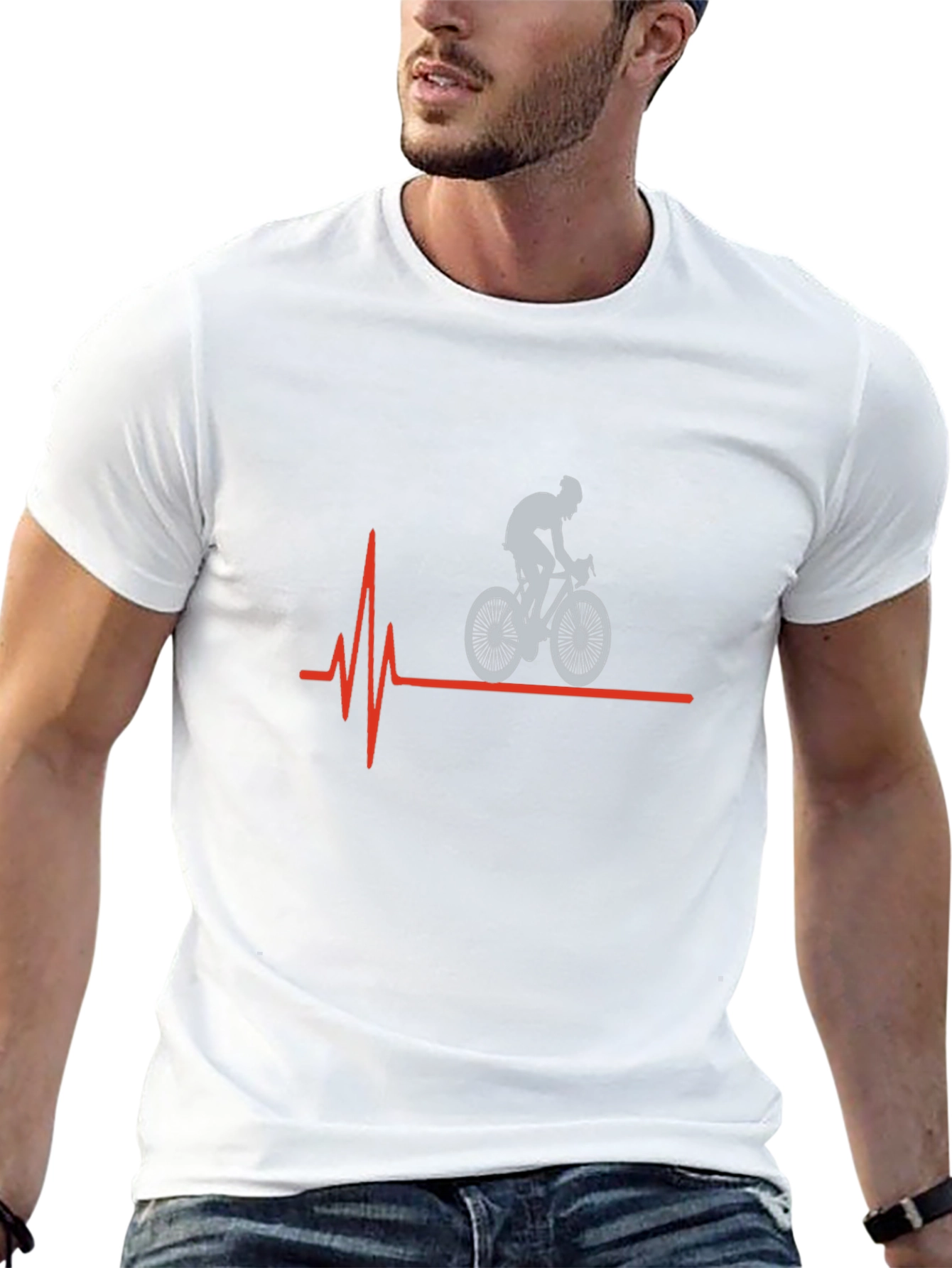 Cycling Heartbeat T-Shirt - Ride On!