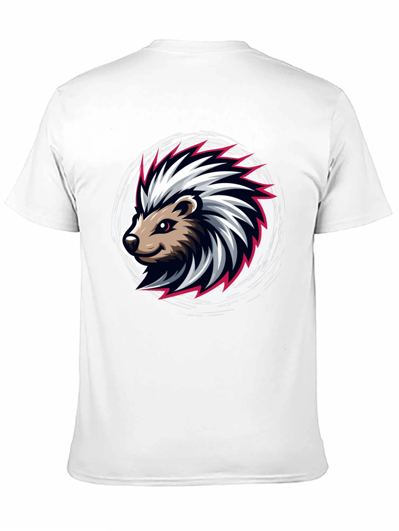 Cool Porcupine Graphic Black T-Shirt