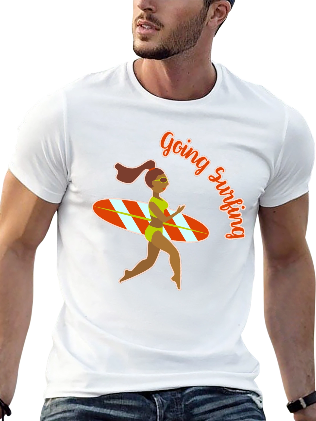 Going Surfing Black T-Shirt