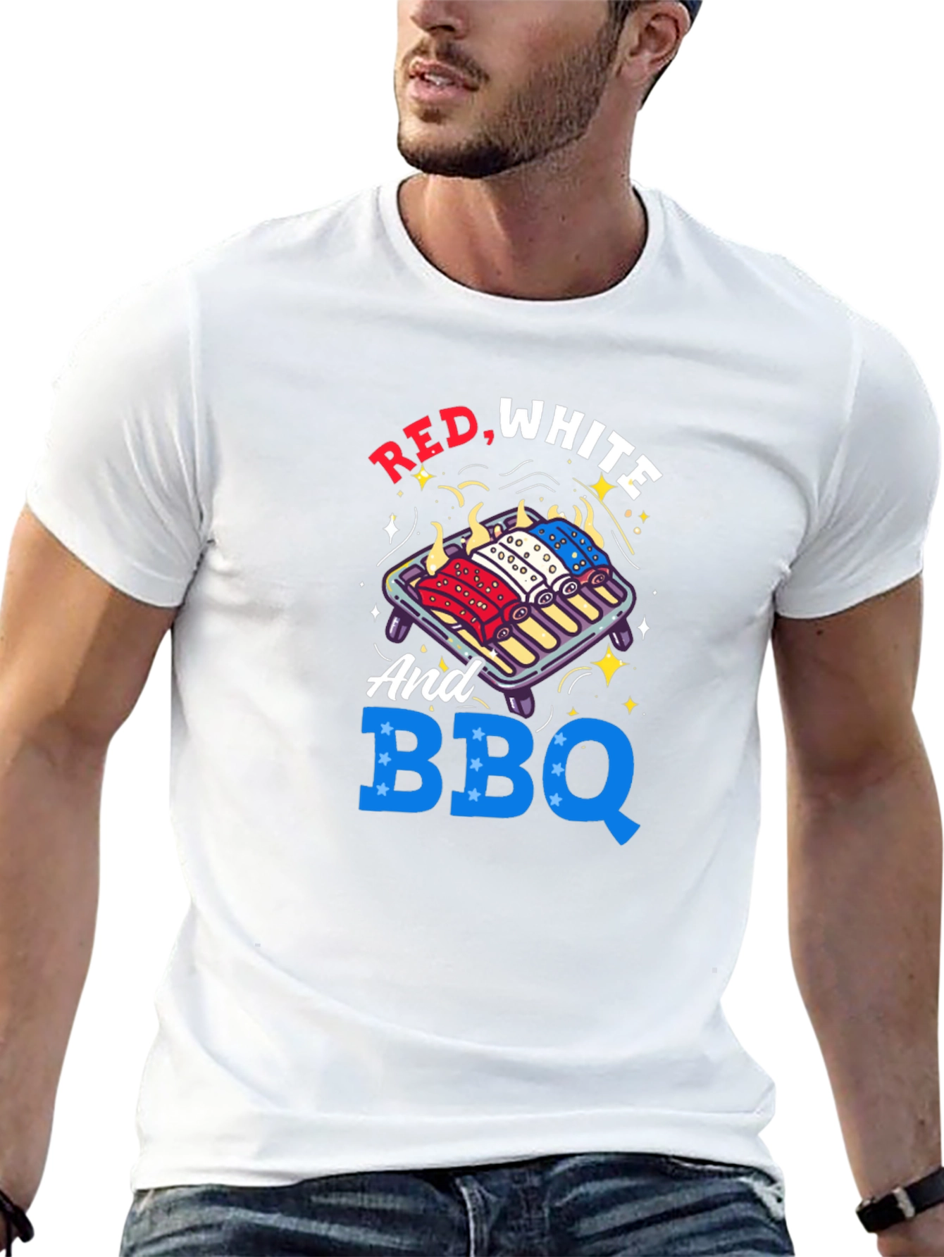 Red White and BBQ Patriotic T-Shirt