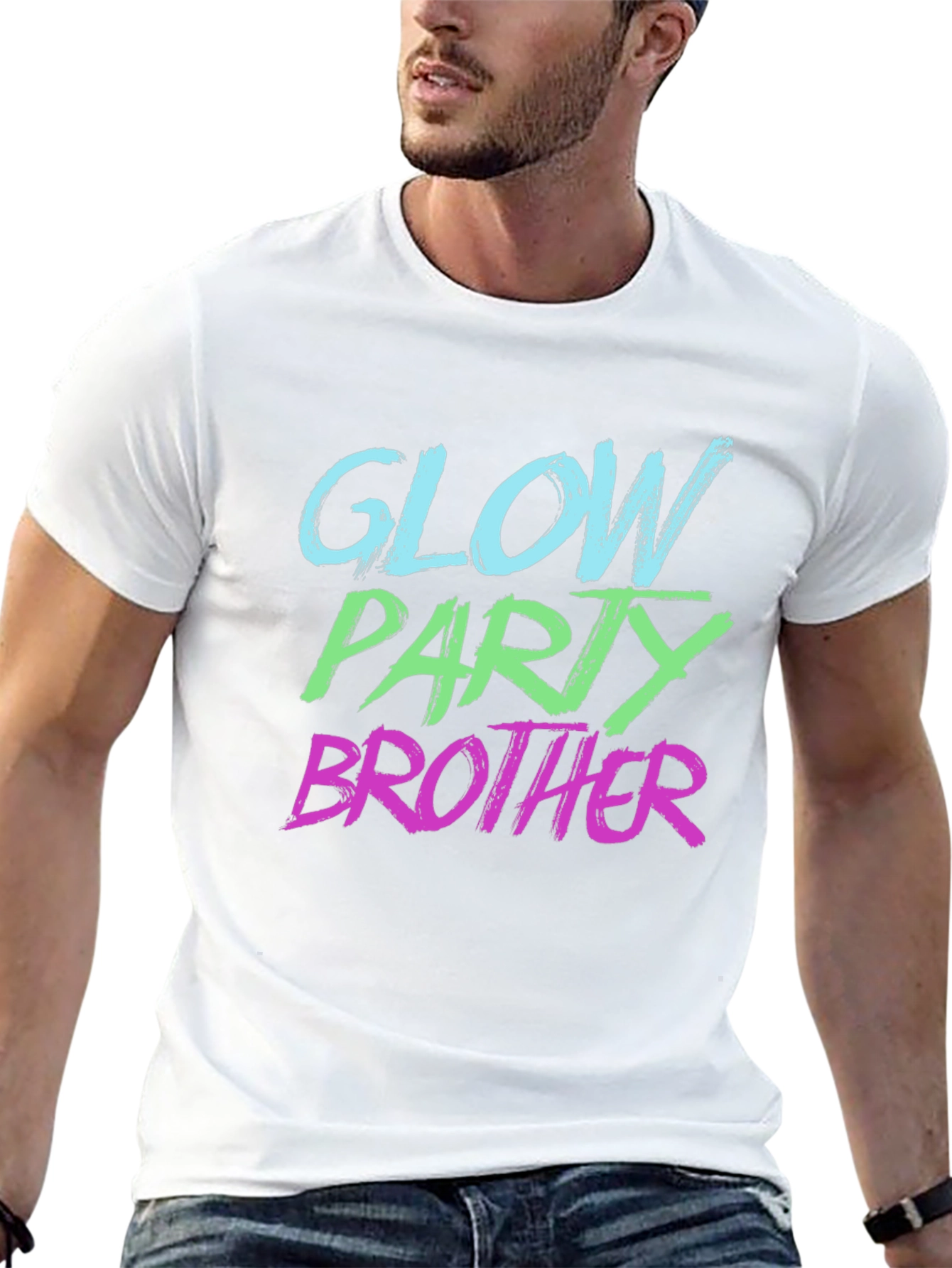 Glow Party Brother T-Shirt - Black