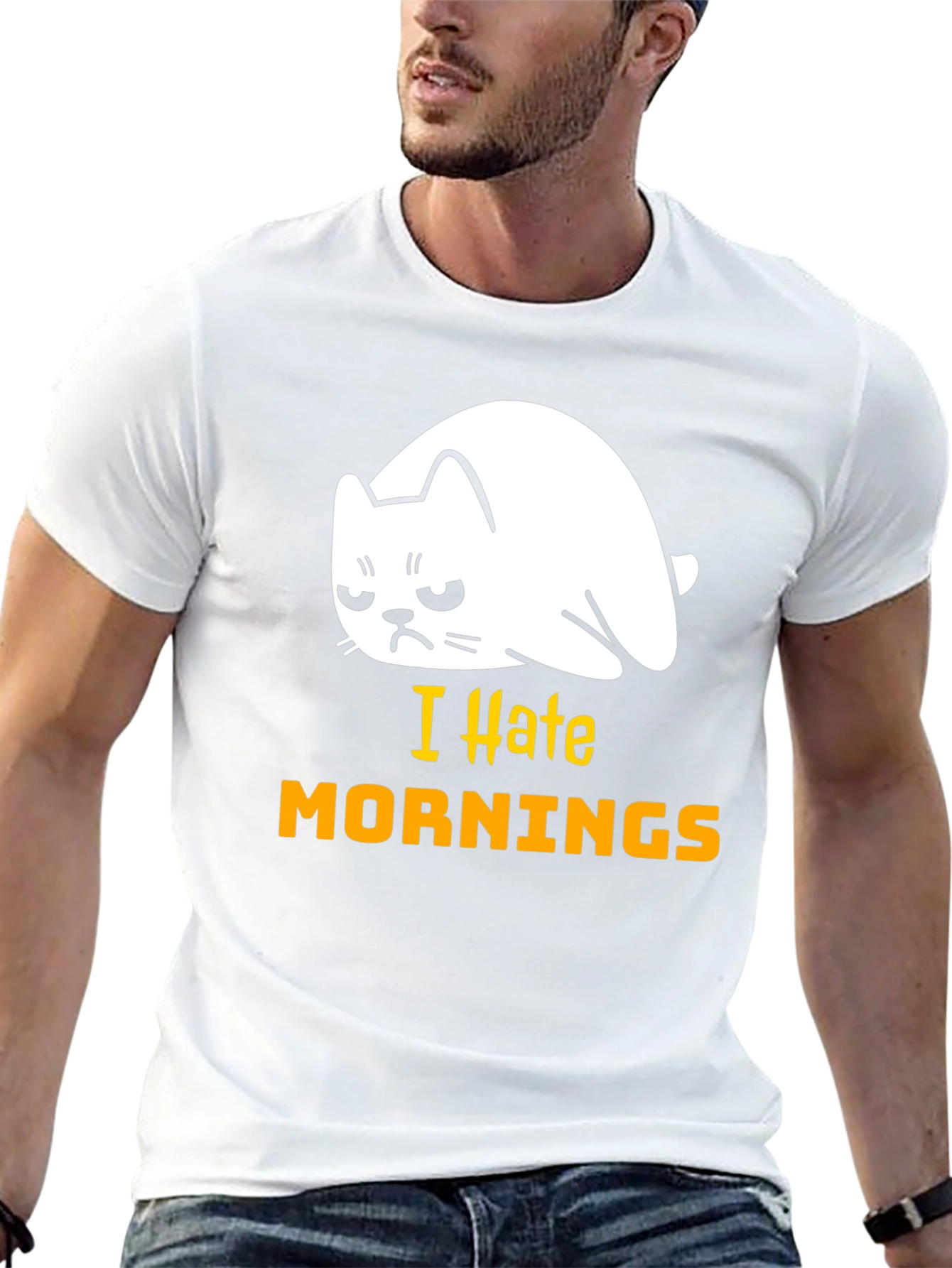 I Hate Mornings Cat T-Shirt