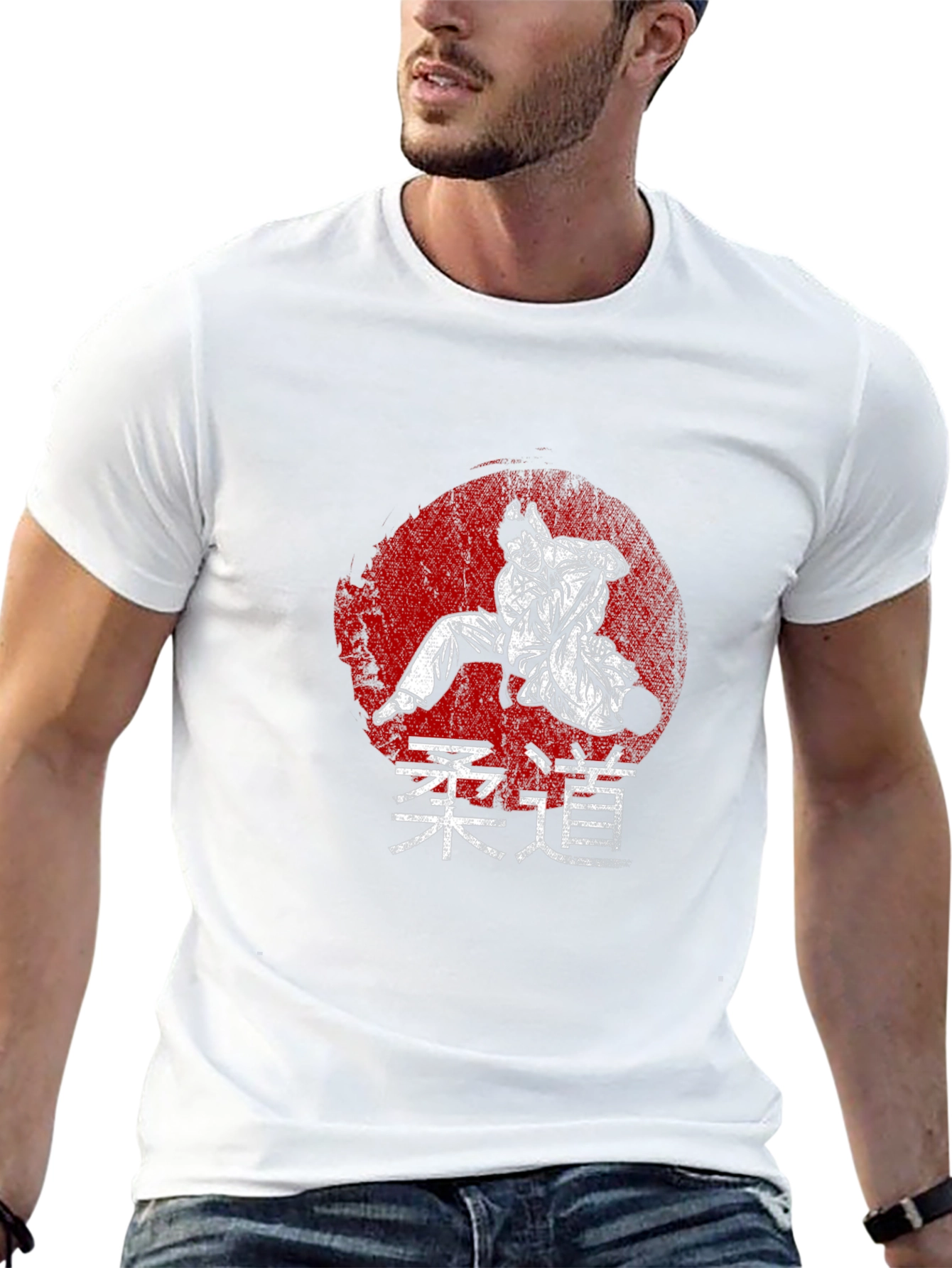 Judo Kanji Design Black T-Shirt