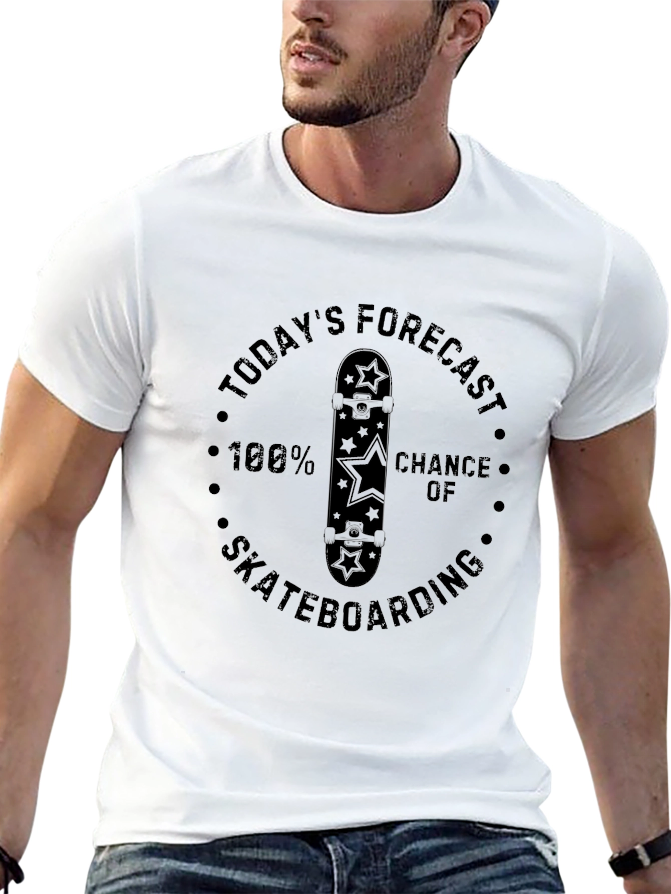 Skateboarding Forecast Tee - Black Graphic T-Shirt