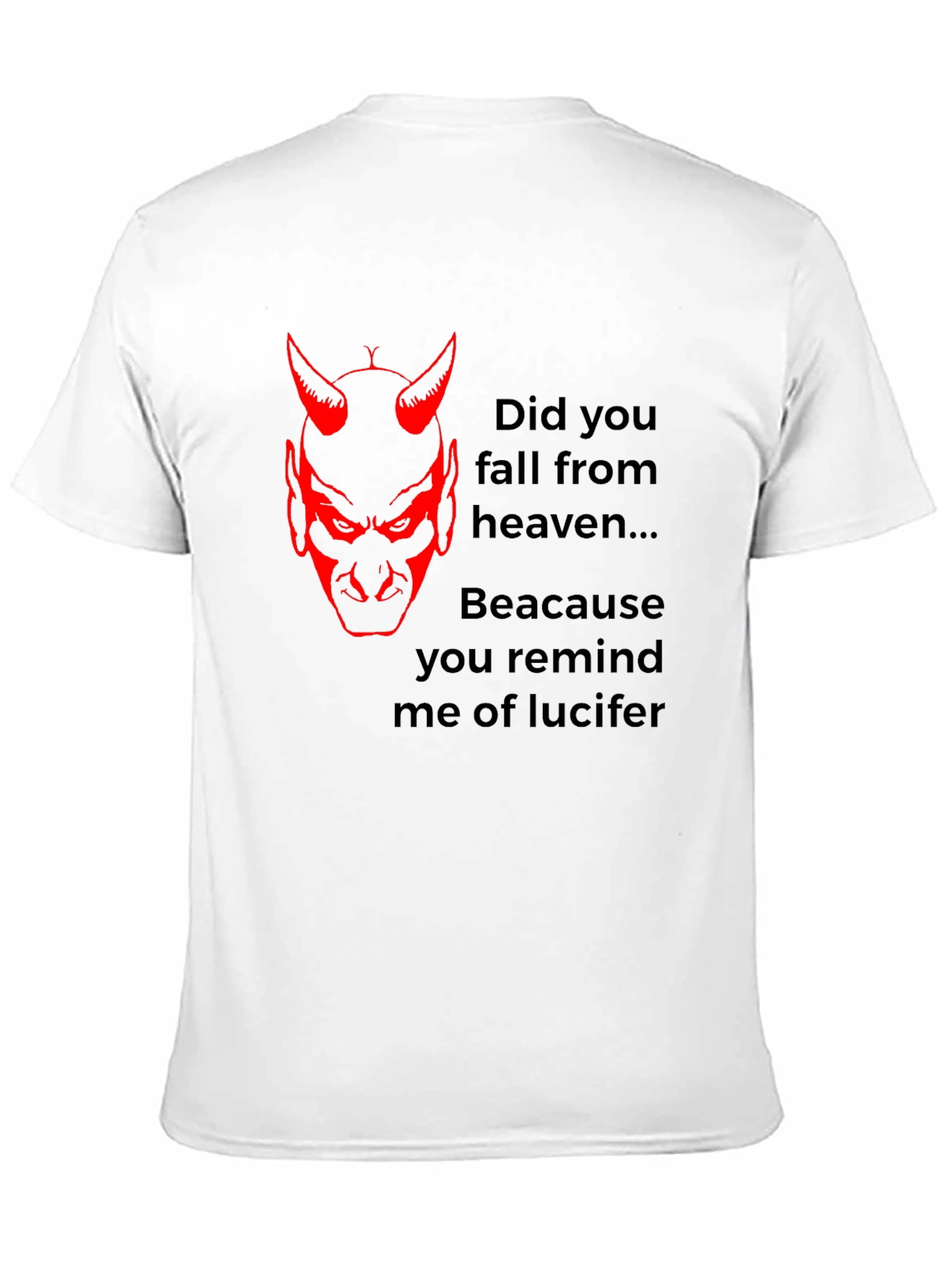 Devil Lucifer Graphic Print Tee for Men