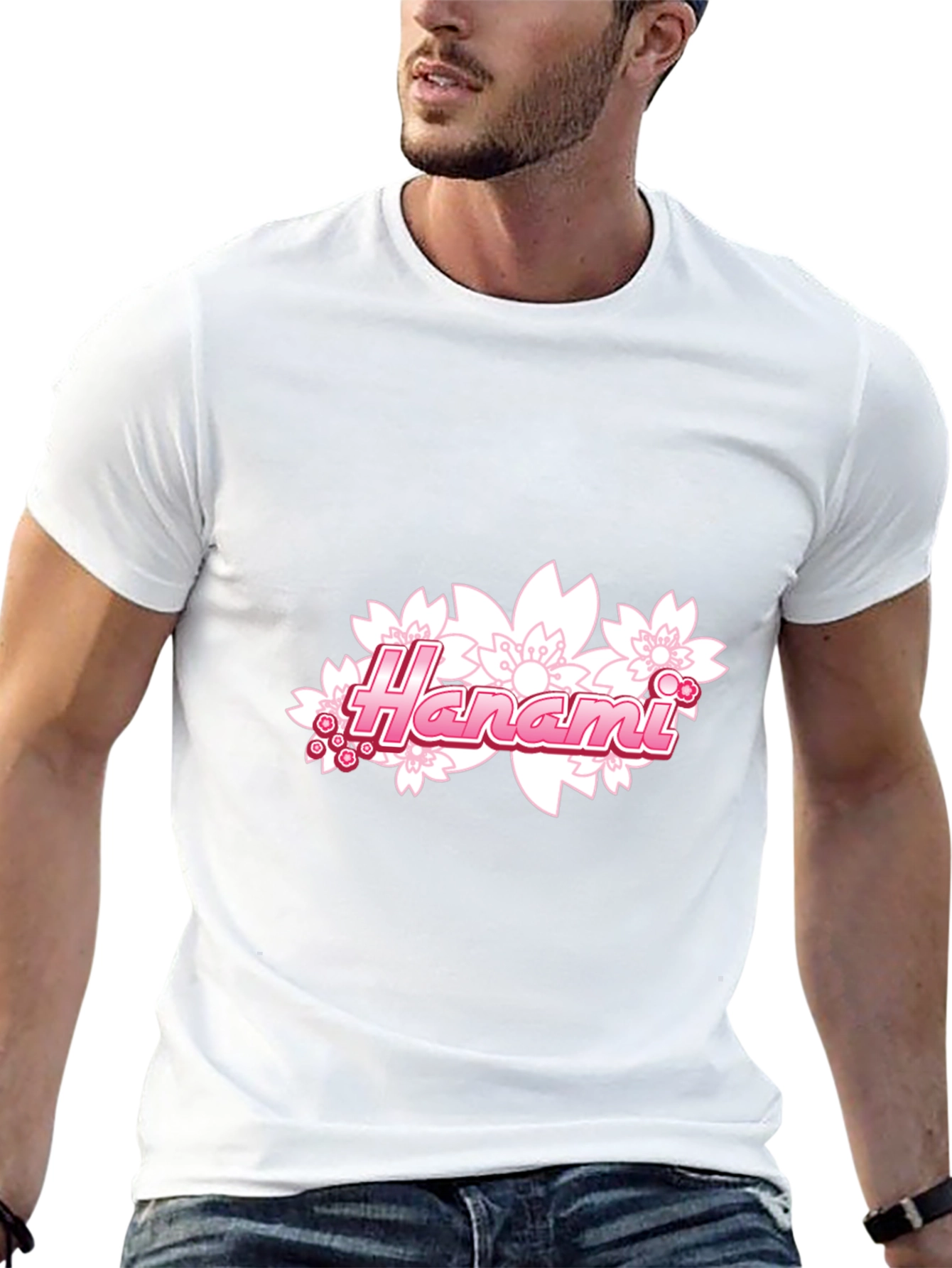 Hanami Cherry Blossom Graphic T-Shirt - Stylish Black Tee