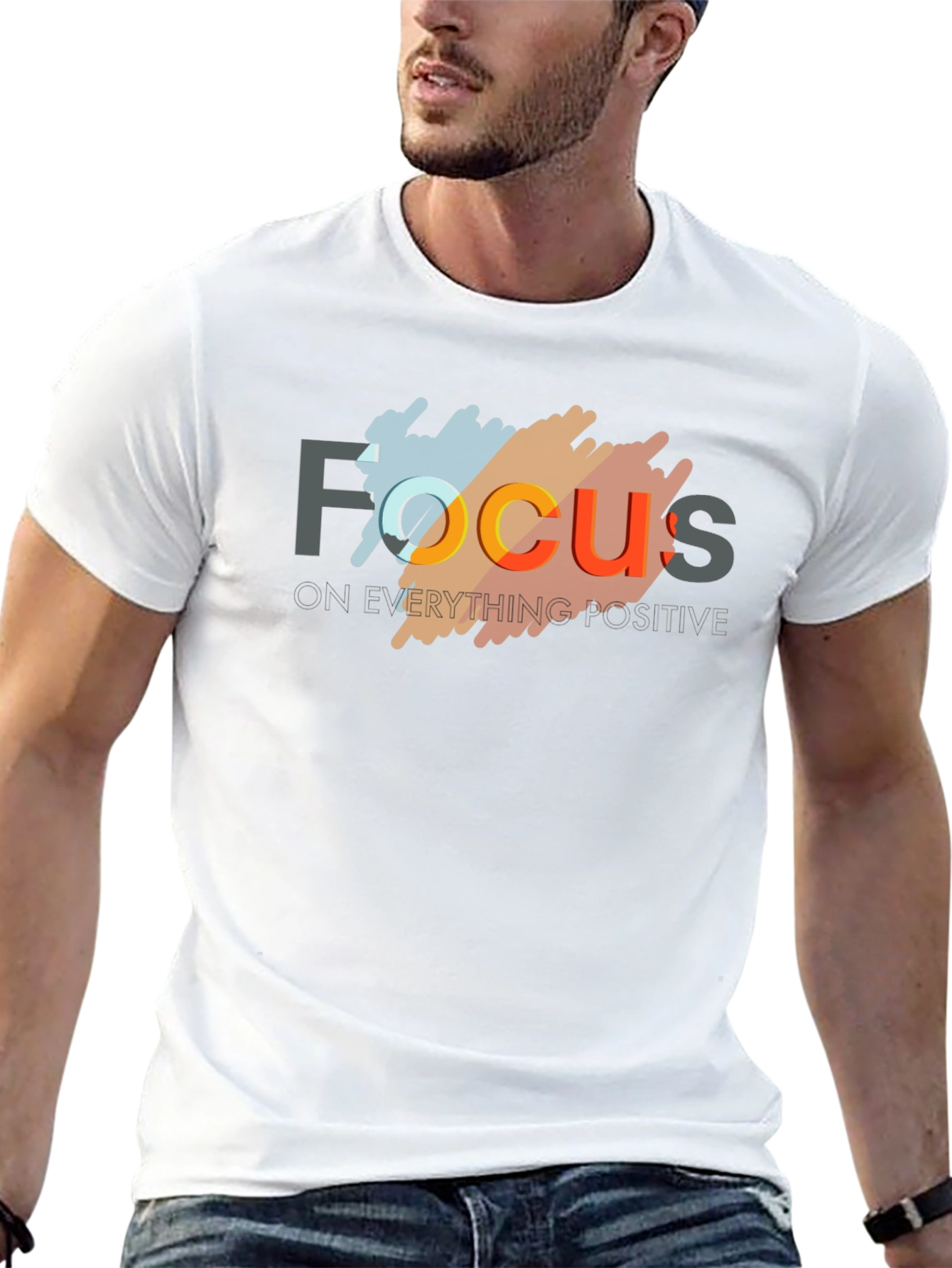 Focus Graphic T-Shirt - Black Cotton Tee