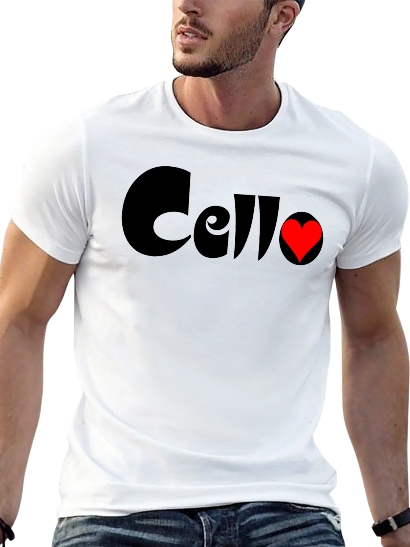 Cello Heart T-Shirt - Music Lovers Tee
