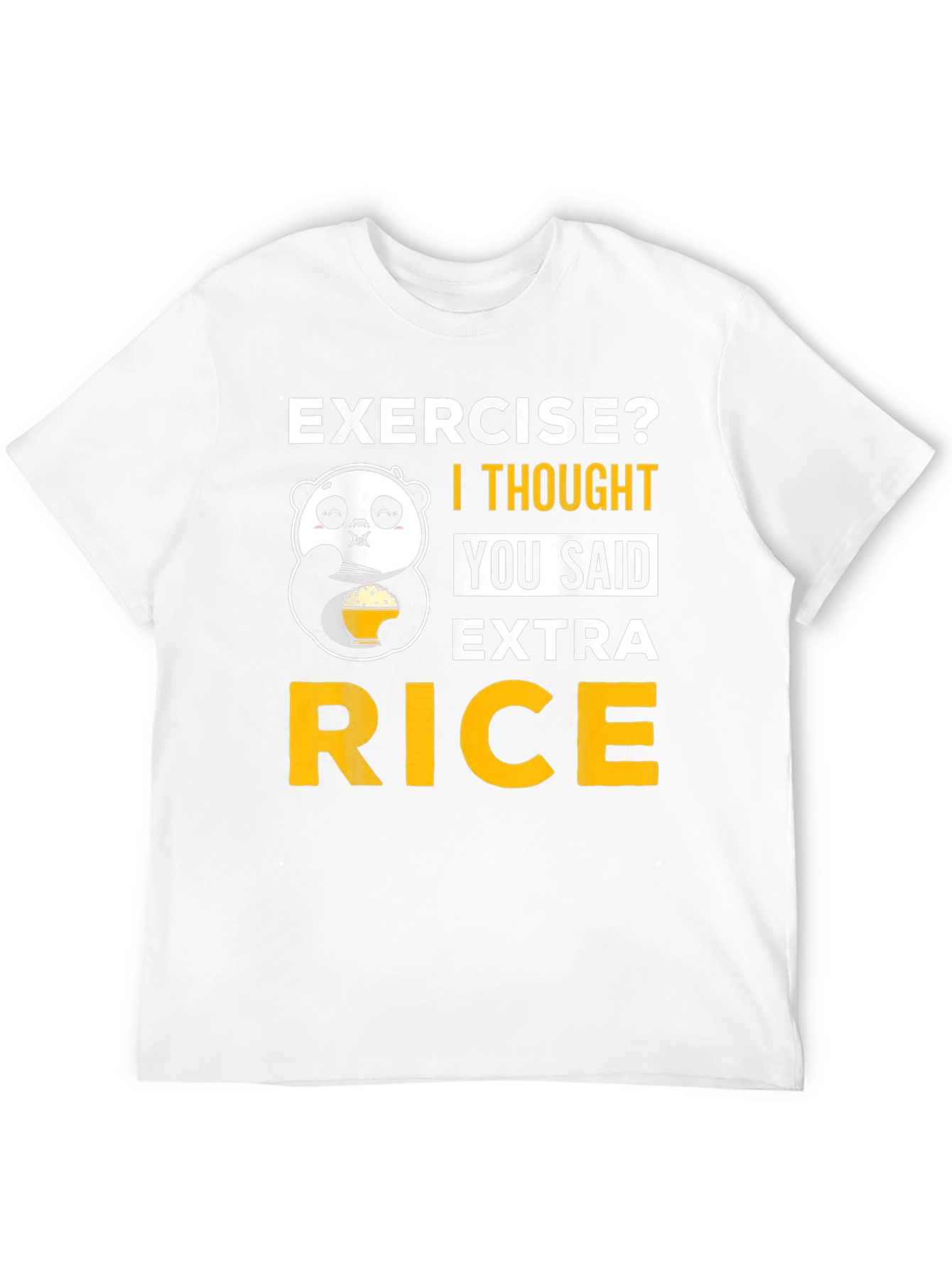 Extra Rice Panda T-Shirt - Funny Foodie Tee