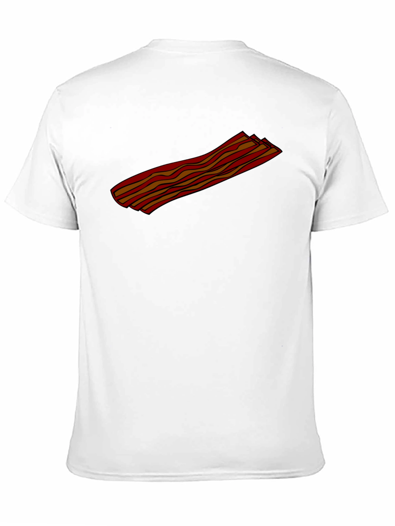 Bacon Strip Graphic Tee - Black Cotton T-Shirt