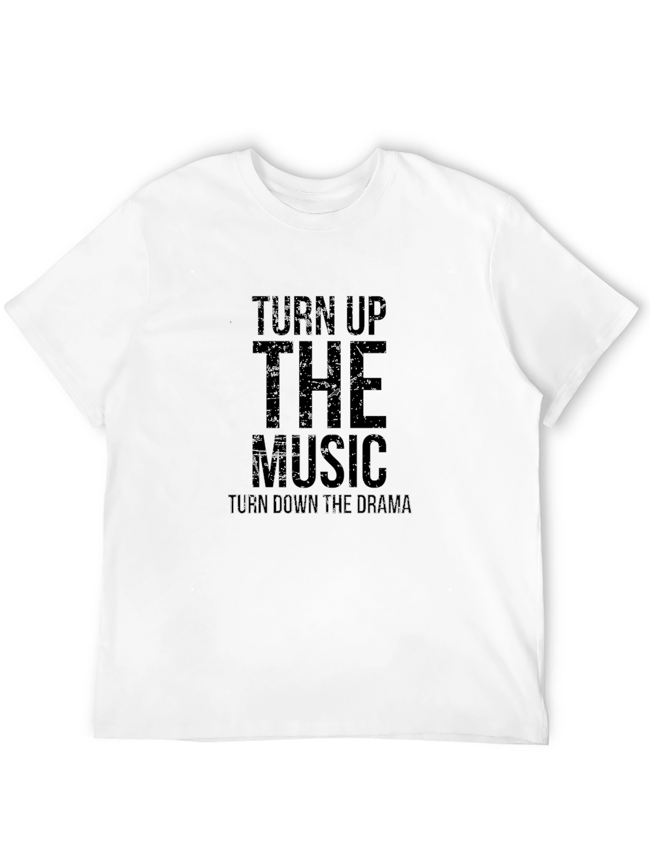 Turn Up The Music Graphic Tee - Black