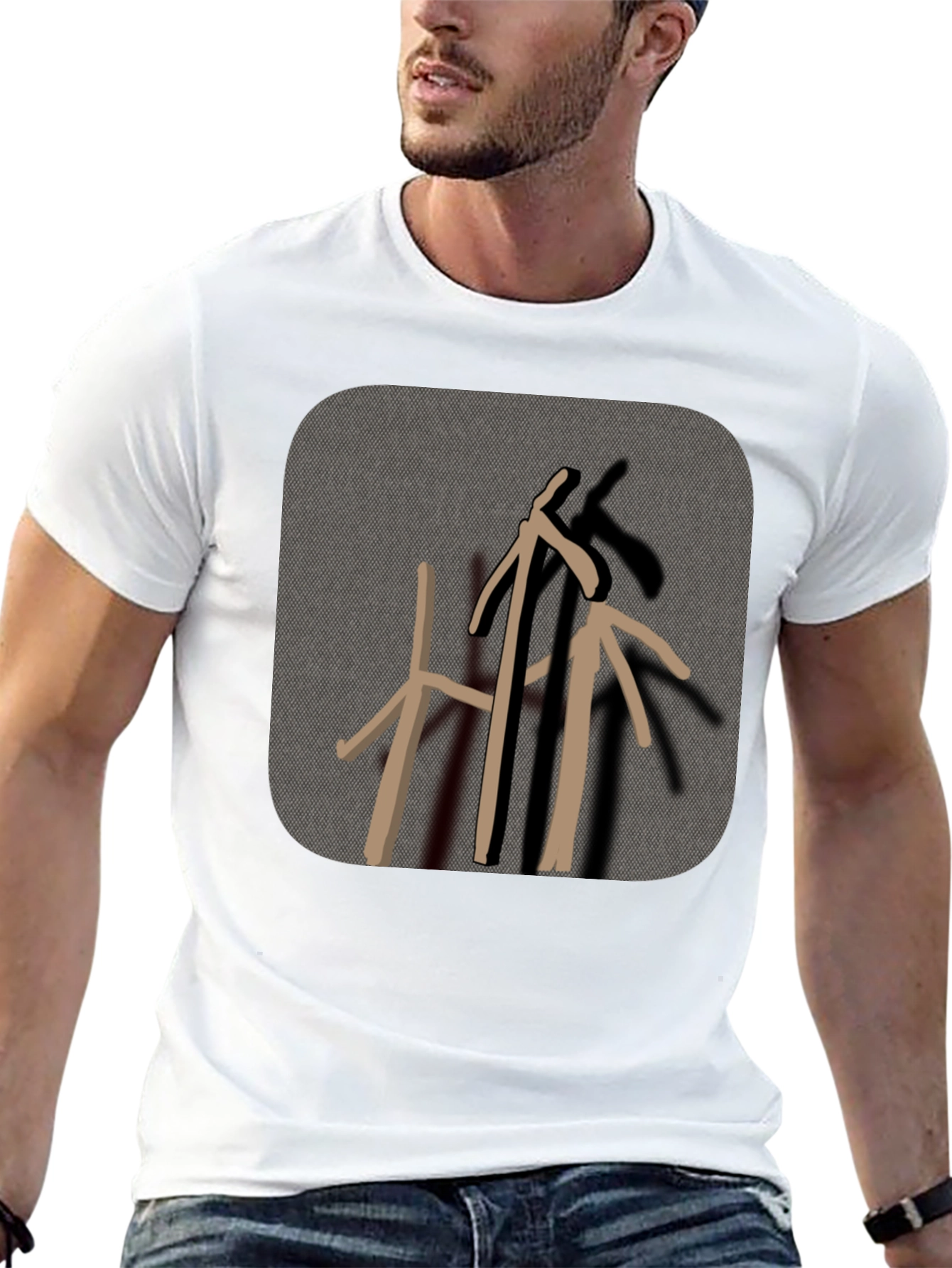 Abstract Graphic Print T-Shirt - Casual Style