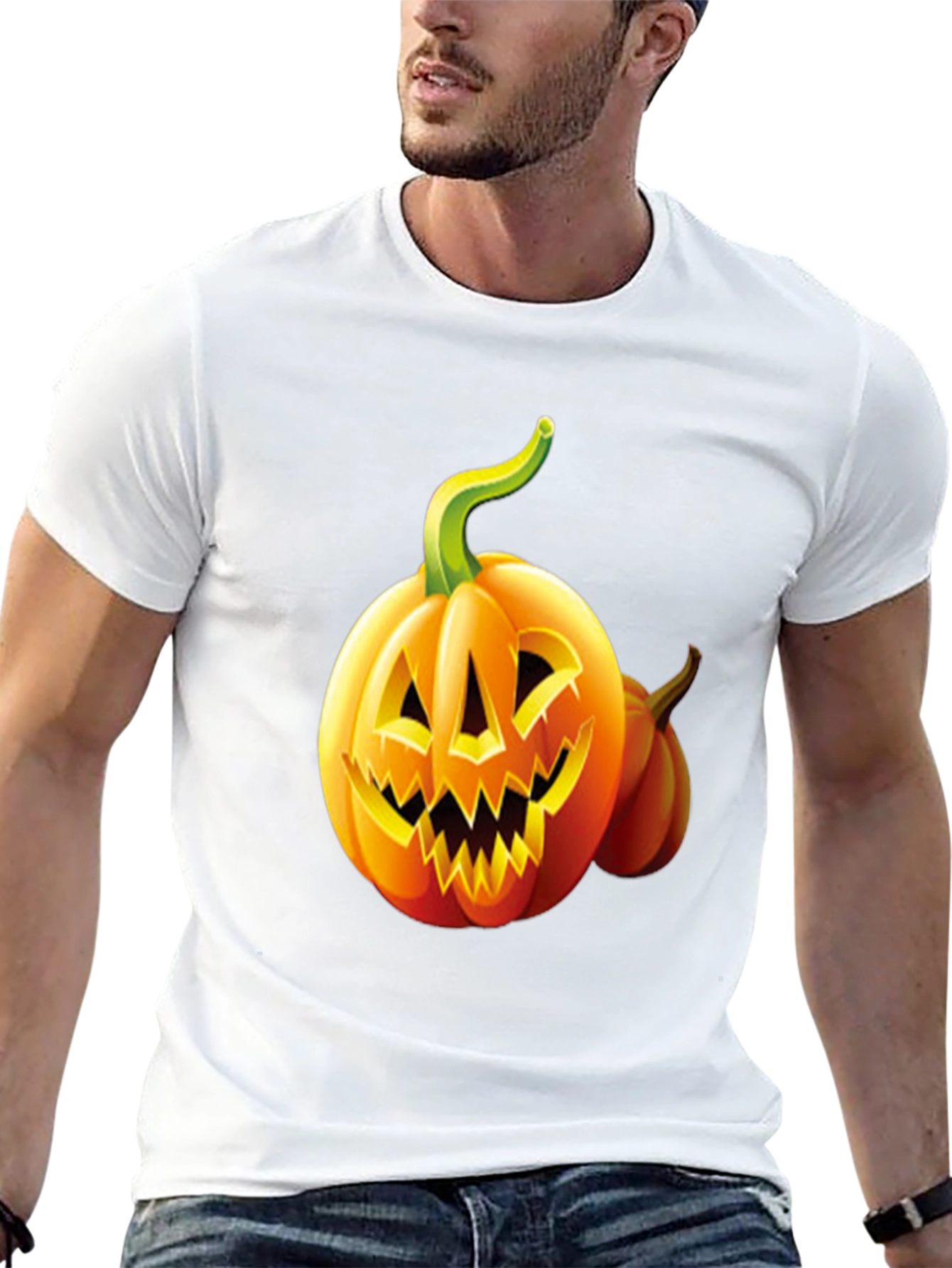 Spooky Pumpkin Graphic Tee - Halloween Shirt